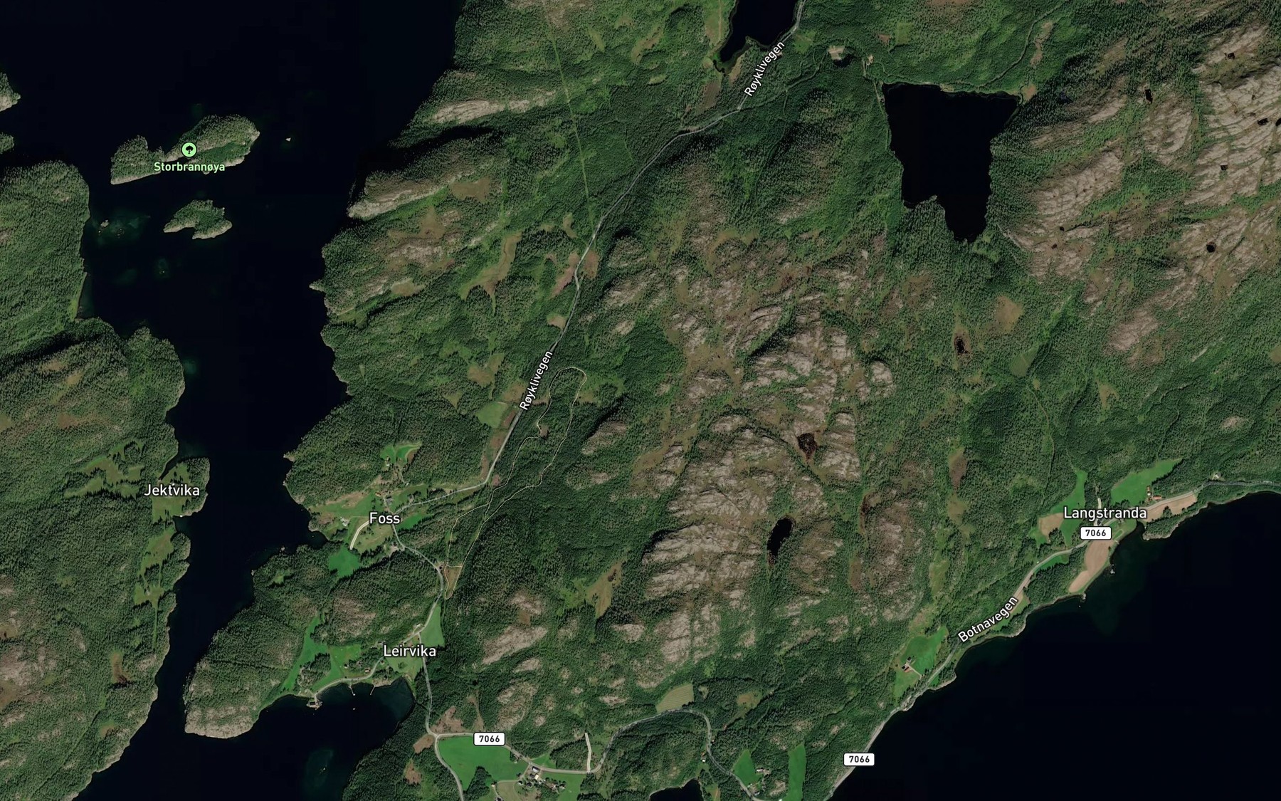Satellite map of the Sorlibekken