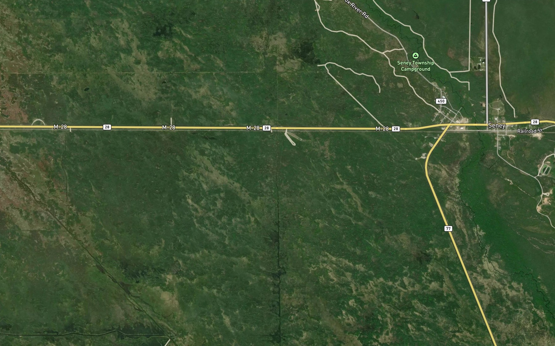 Satellite map of the Clarks Ditch