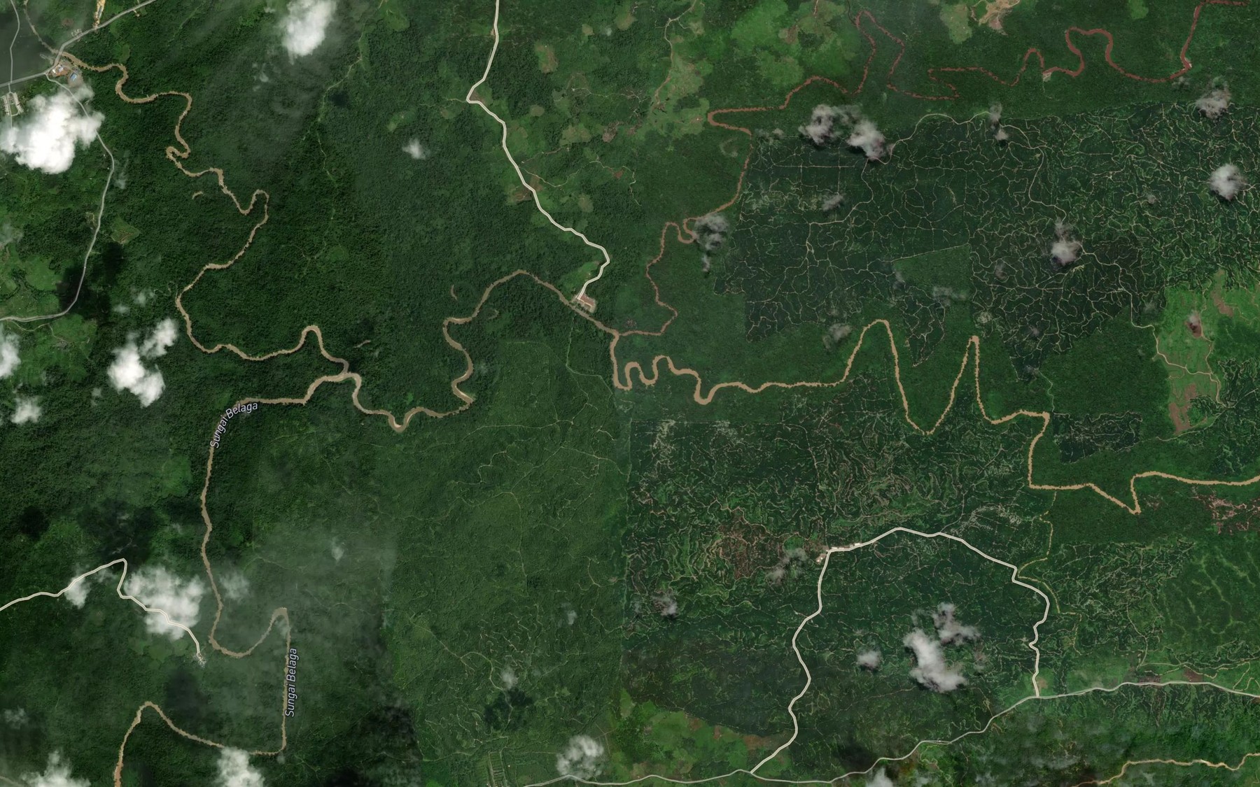 Satellite map of the Sungai Peluli