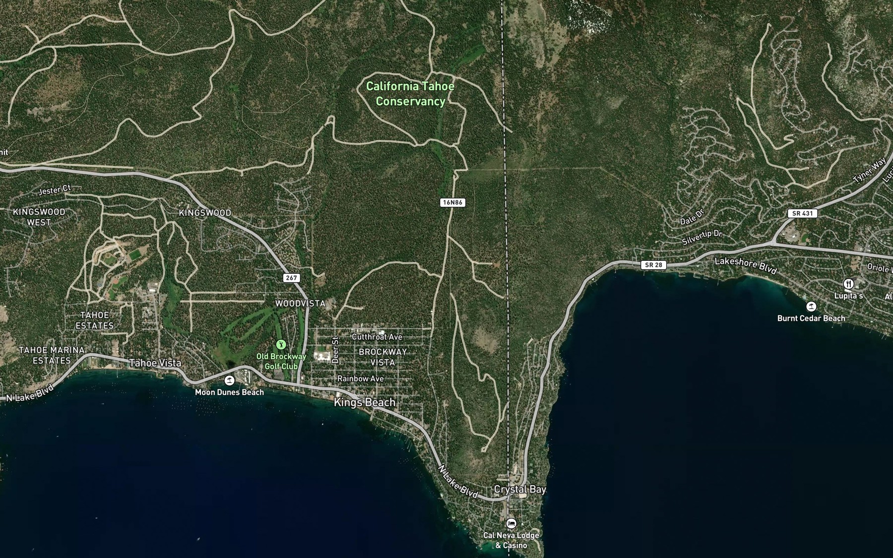 Satellite map of the Brockway Spring