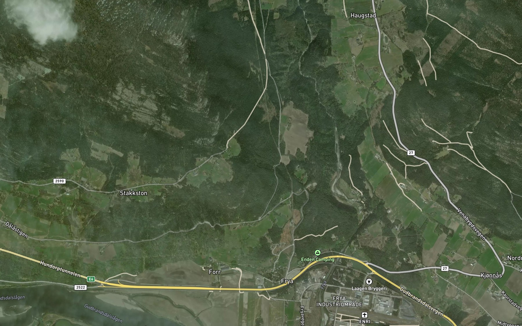 Satellite map of the Tolstadbekken