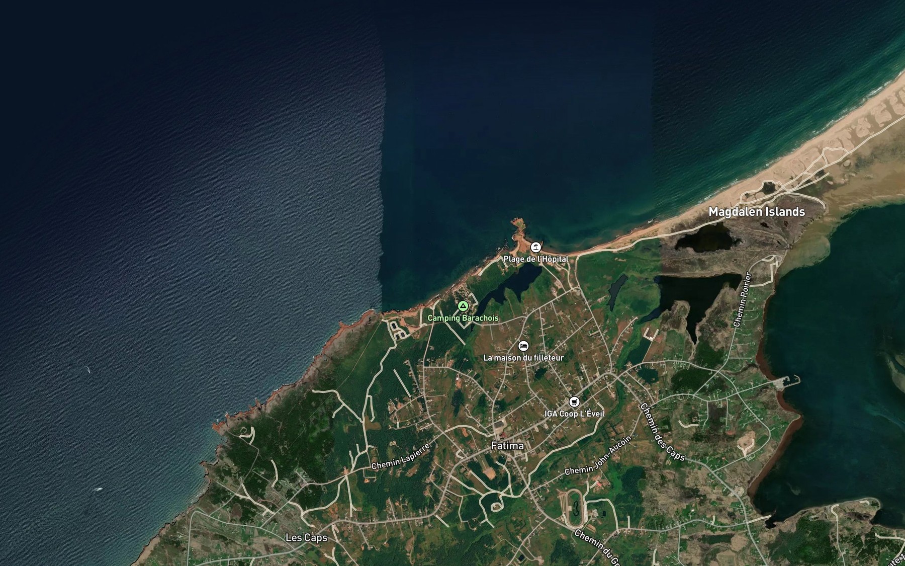 Satellite map of the Anse de la Facterie