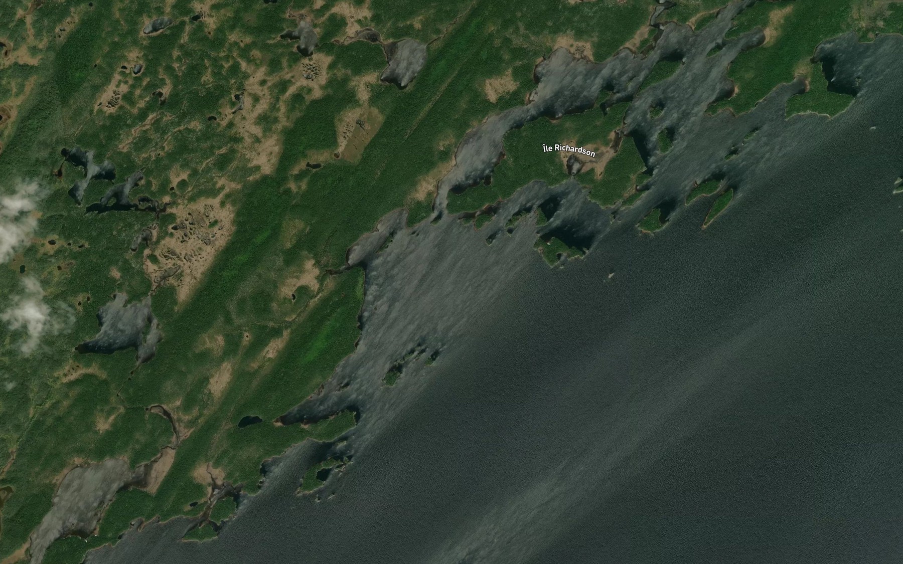 Satellite map of the Baie Gaulthier