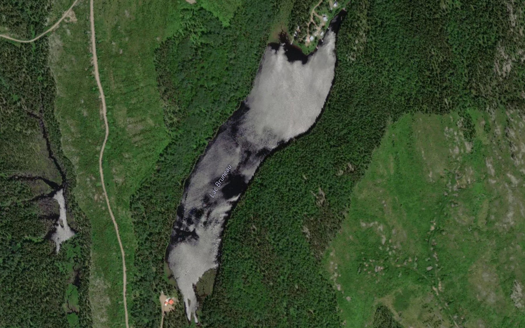 Satellite map of the Lac Bruneau