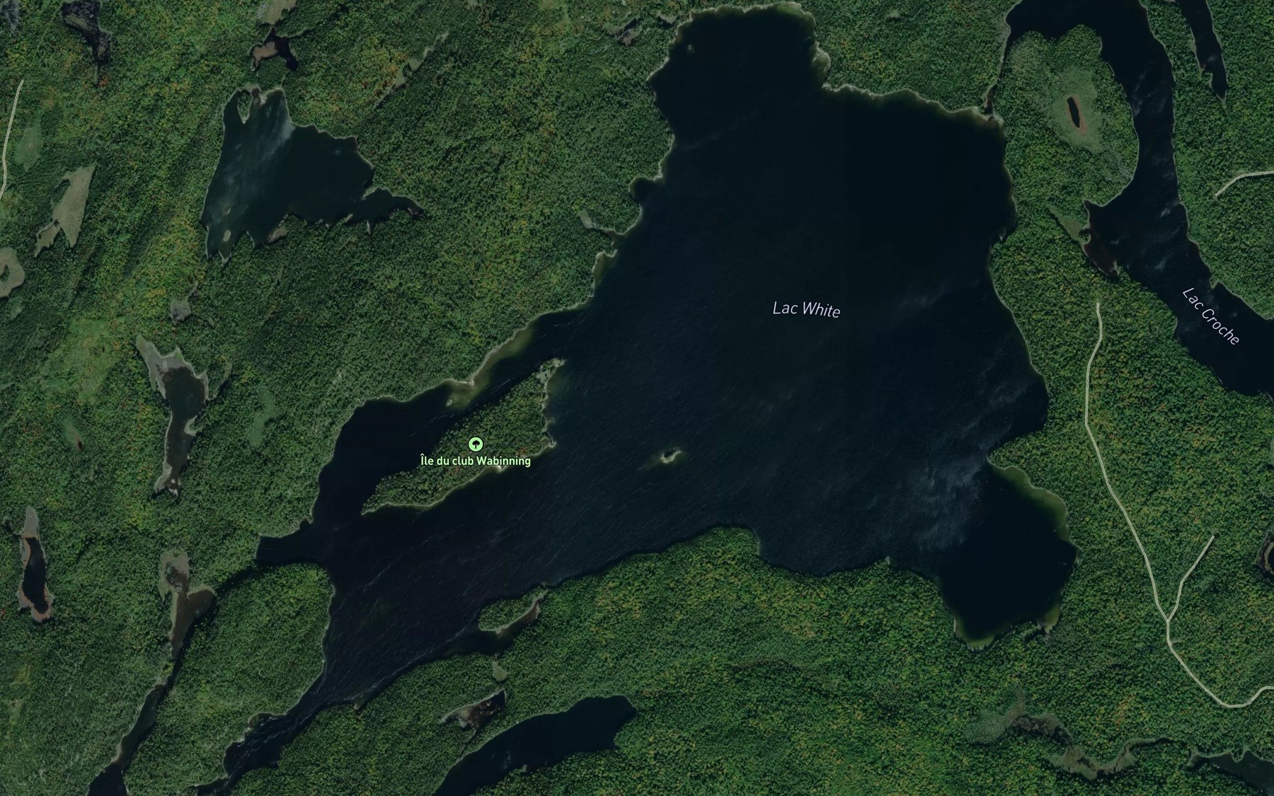 Satellite map of the Lac Marsac