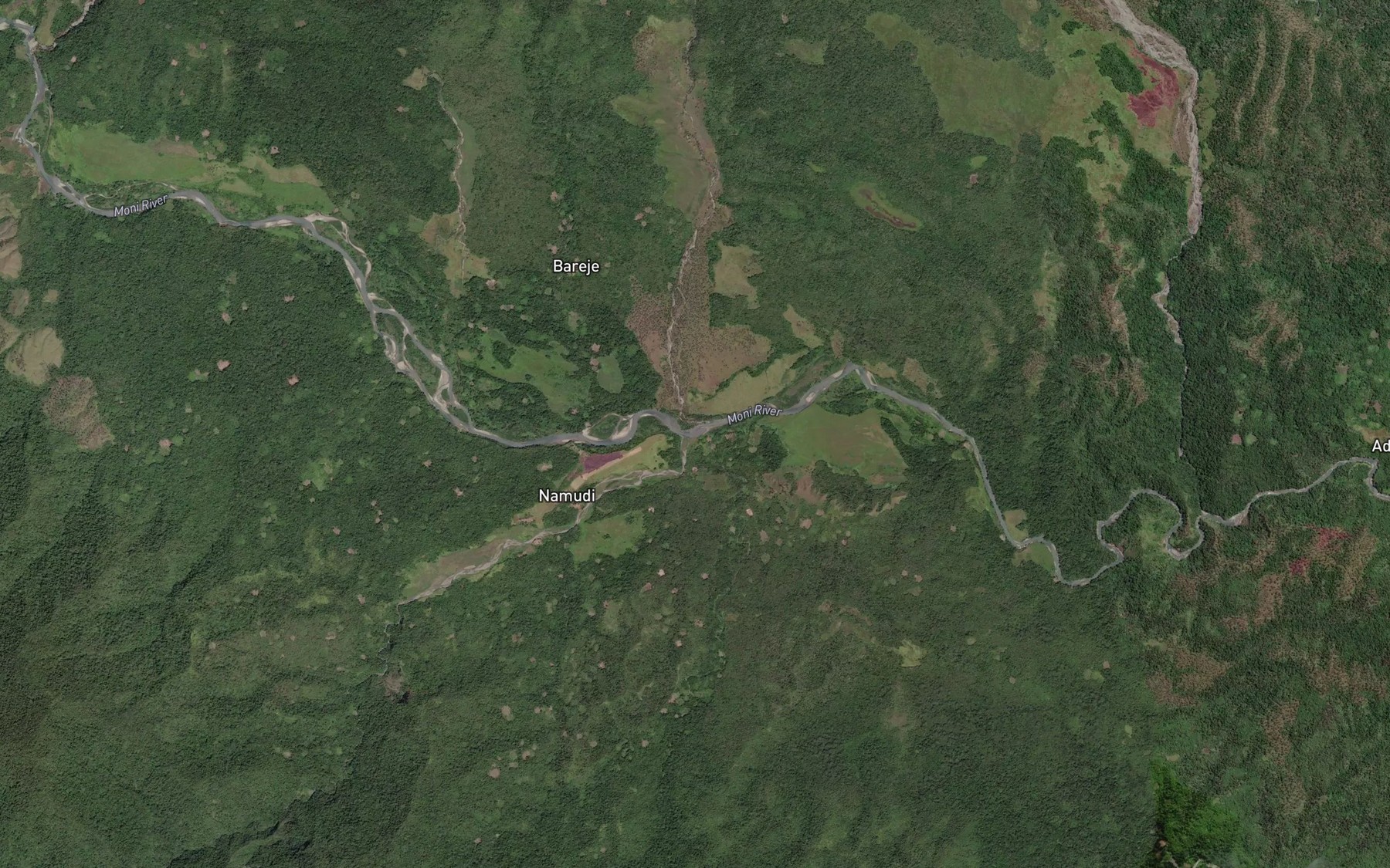 Satellite map of the Namudi River