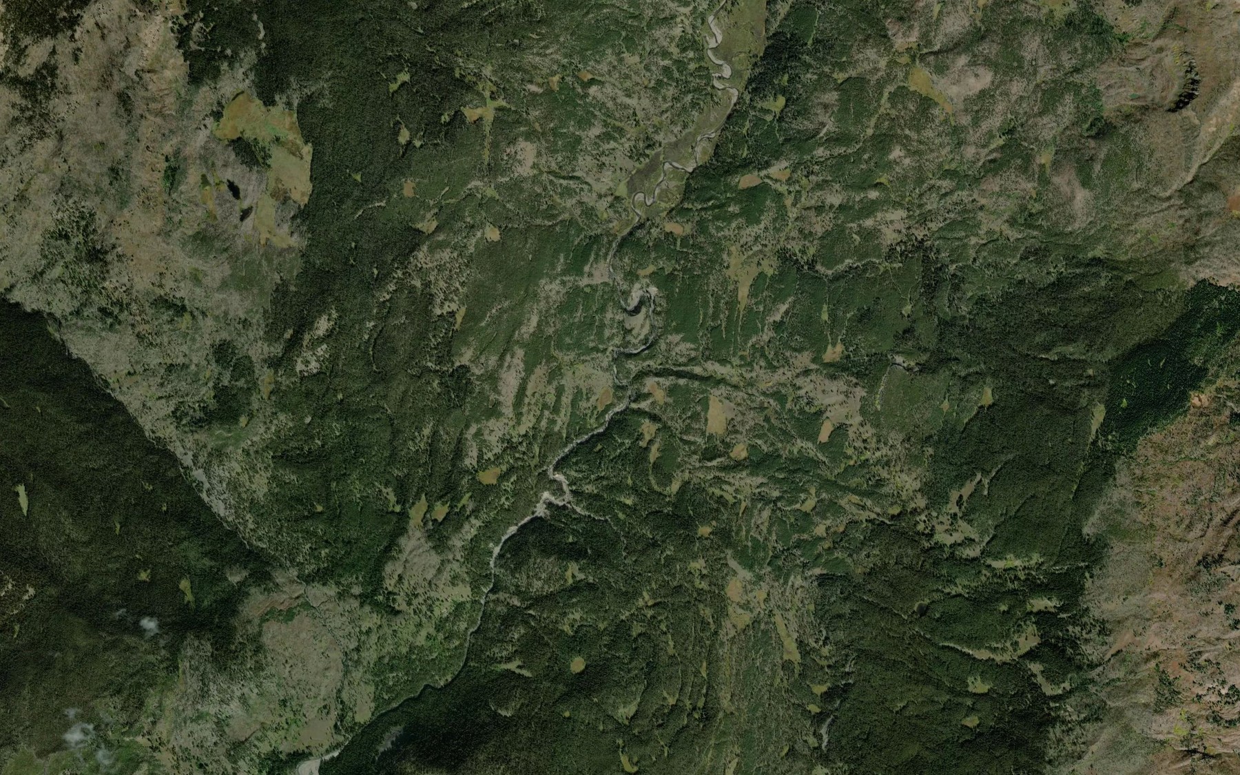 Satellite map of the Elk Creek