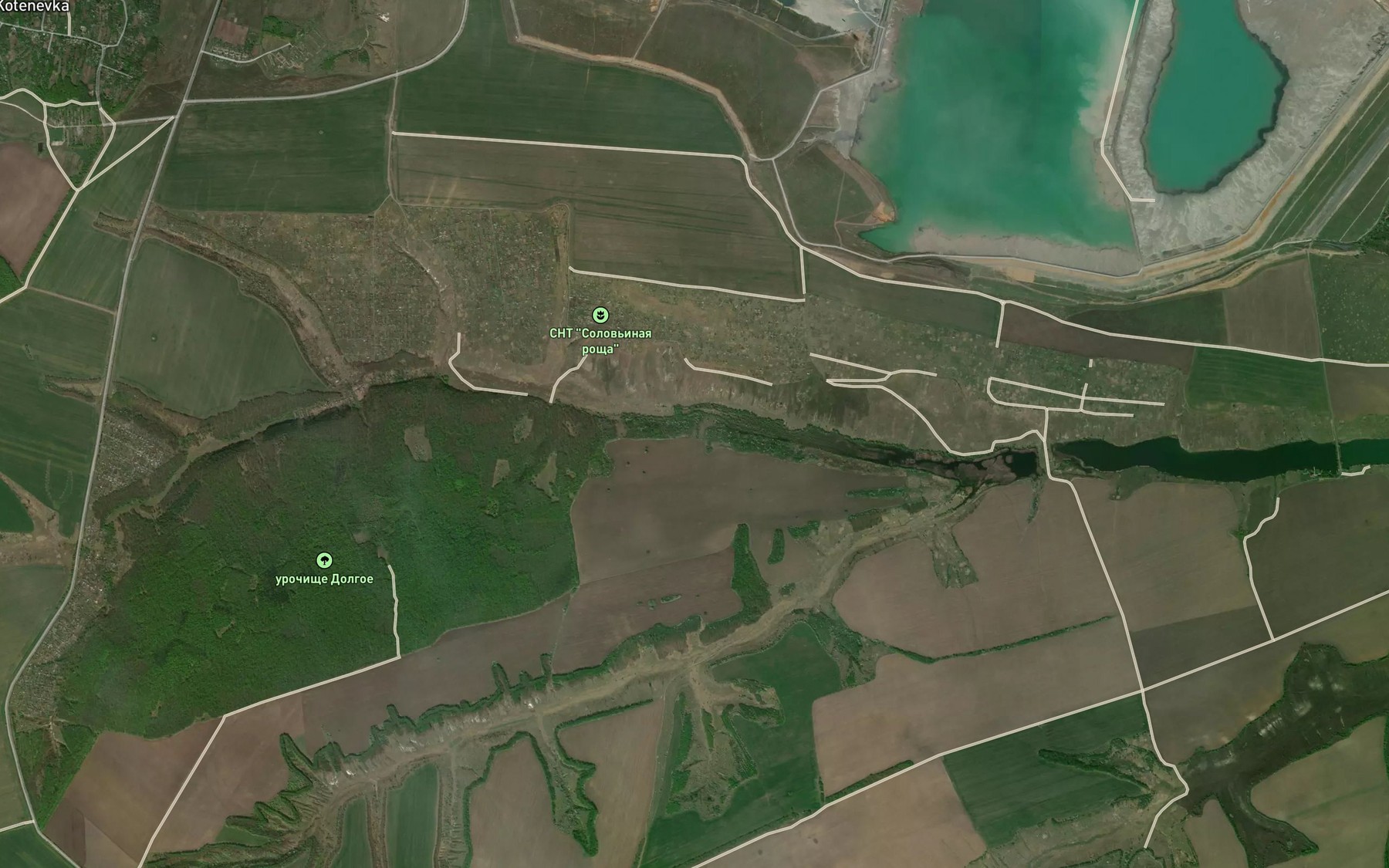 Satellite map of the Log Sury