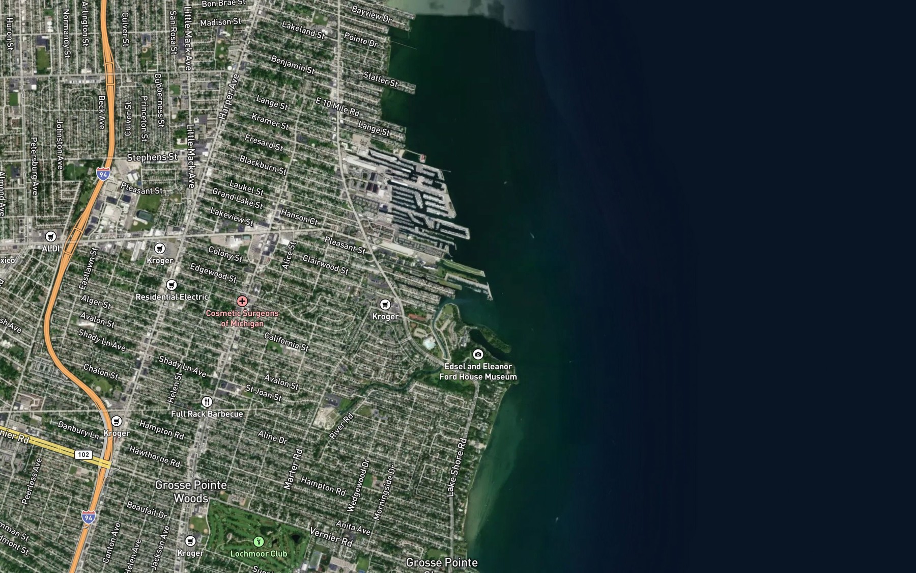 Satellite map of the Chapaton Drain