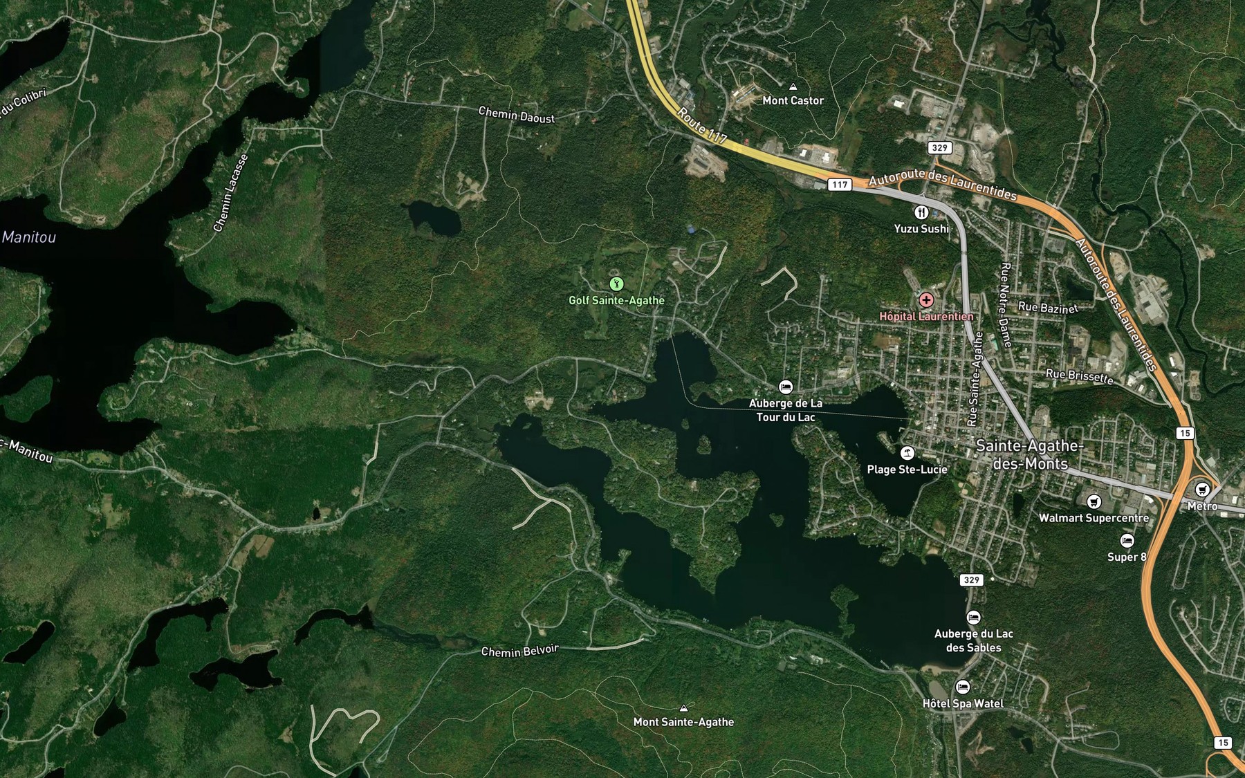 Satellite map of the Baie Rabiner