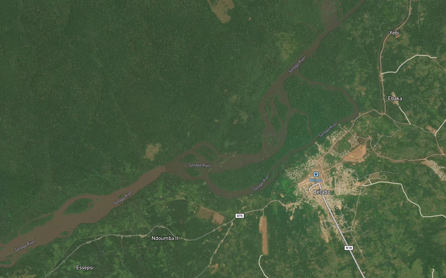 Satellite map of the Mekaka