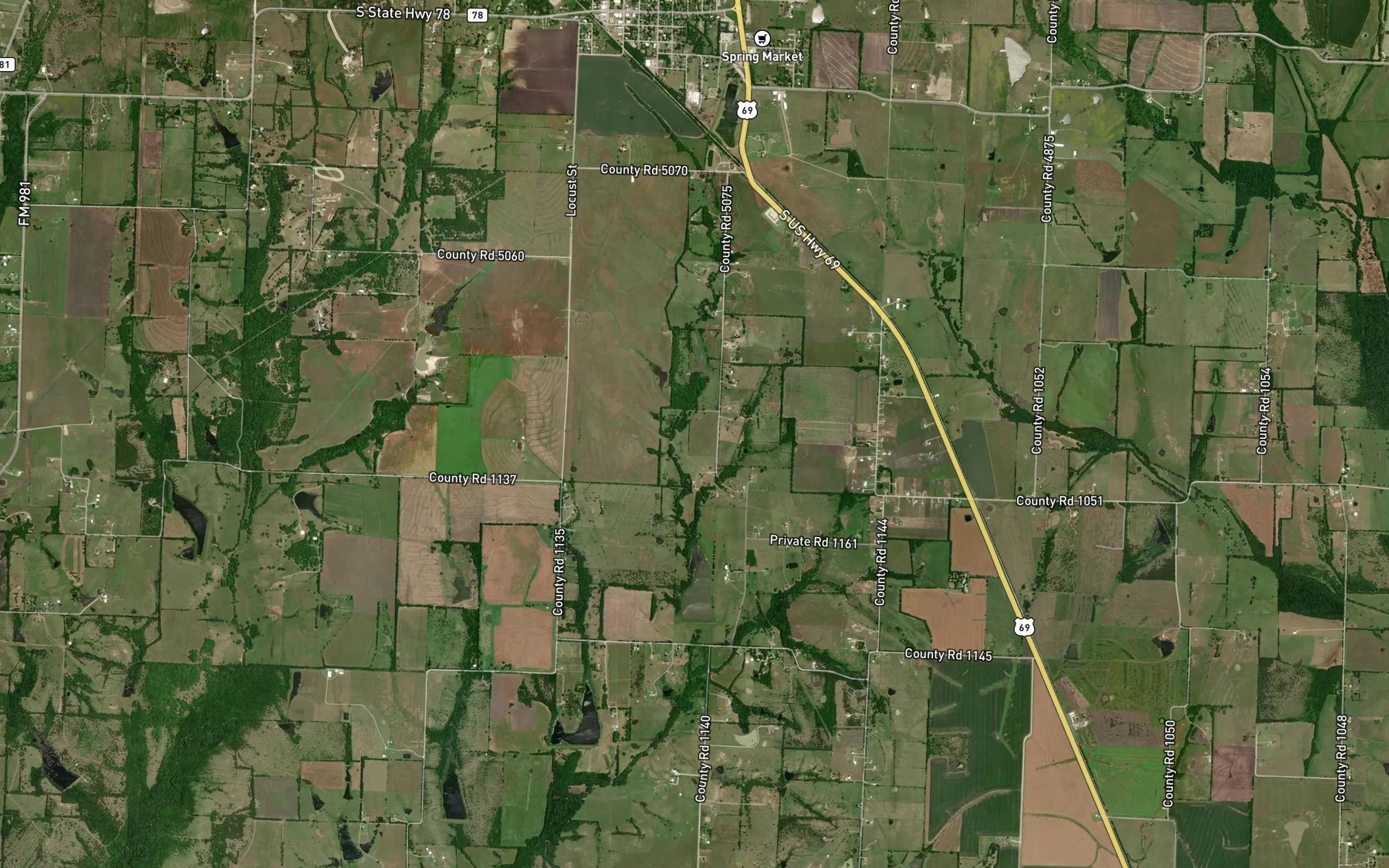 Satellite map of the Soil Conservation Service Site 59 Reservoir