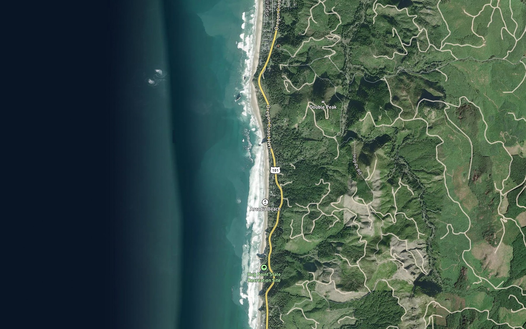 Satellite map of the Red Rock Creek