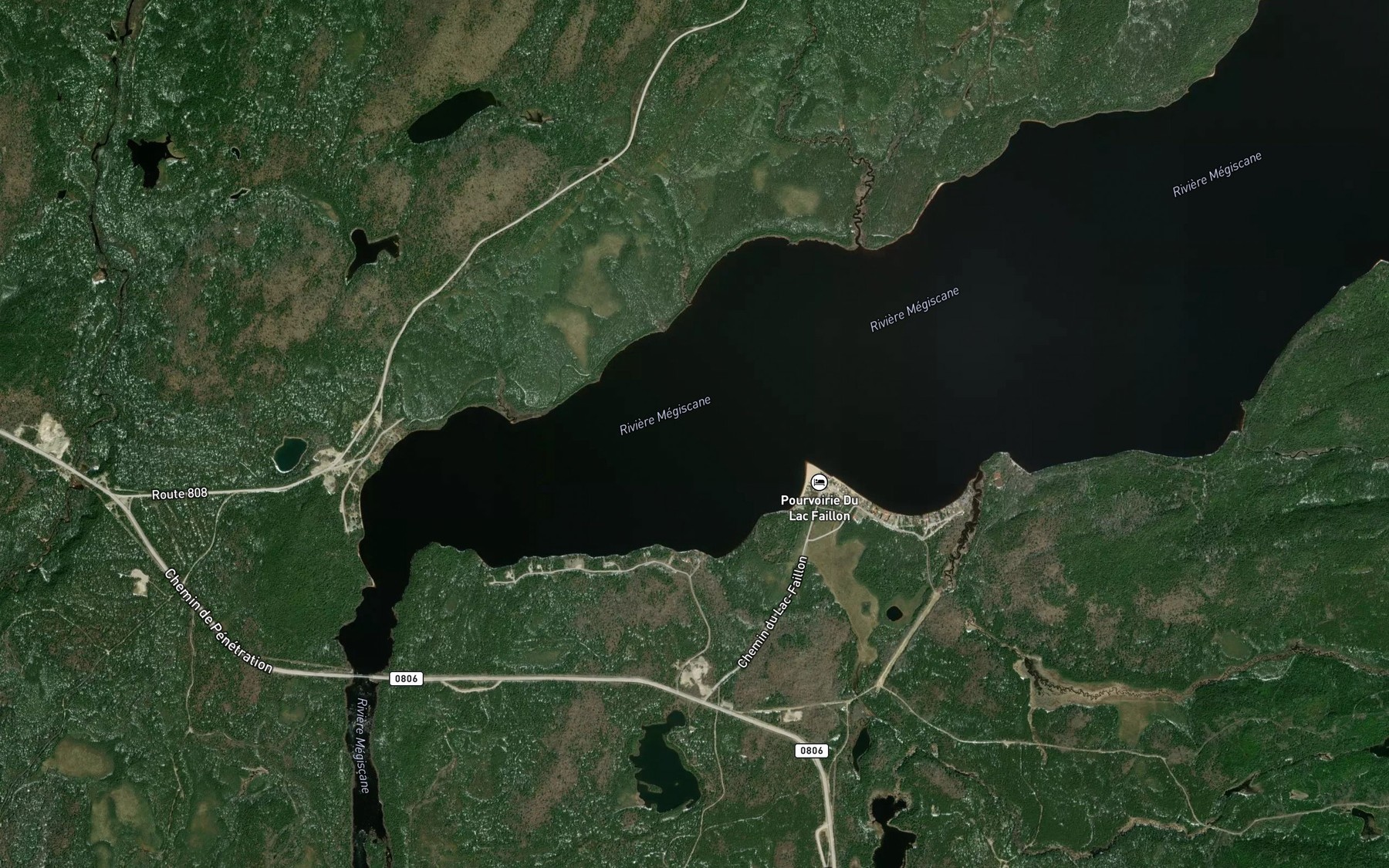 Satellite map of the Ruisseau Brown