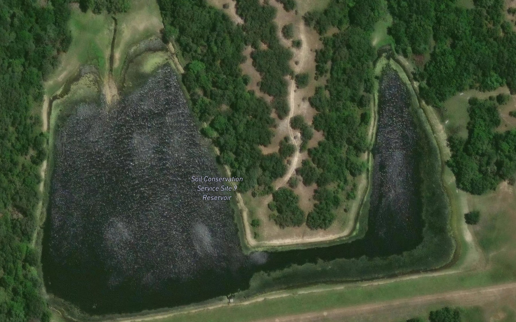 Satellite map of the Reservoir Number Nine