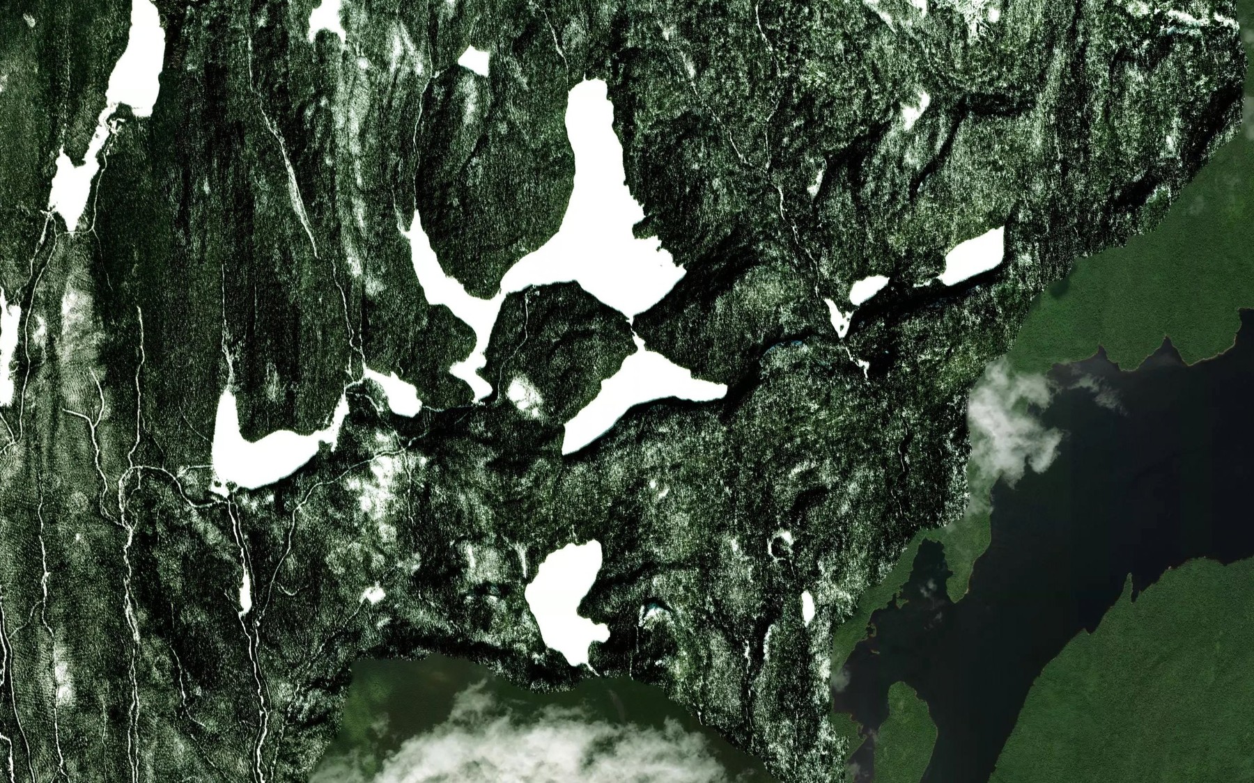 Satellite map of the Lac de la Hauteur