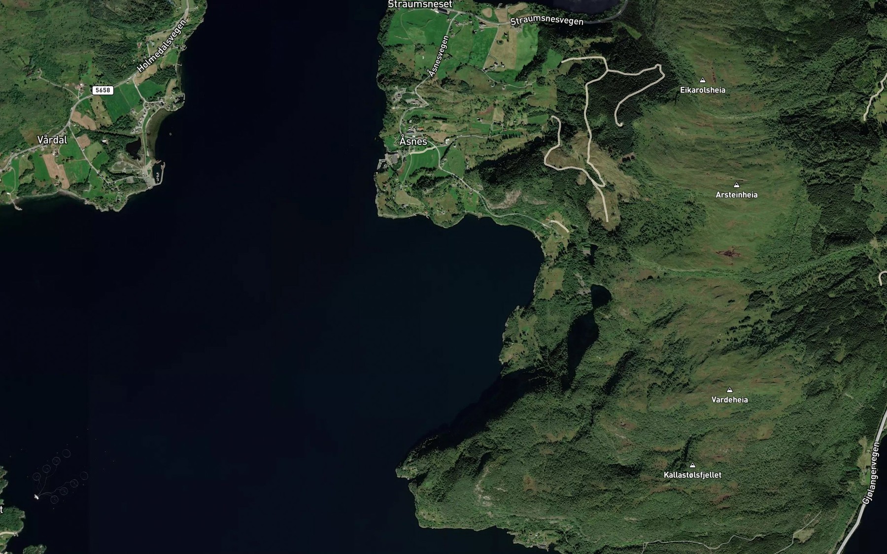 Satellite map of the Agnalsvika