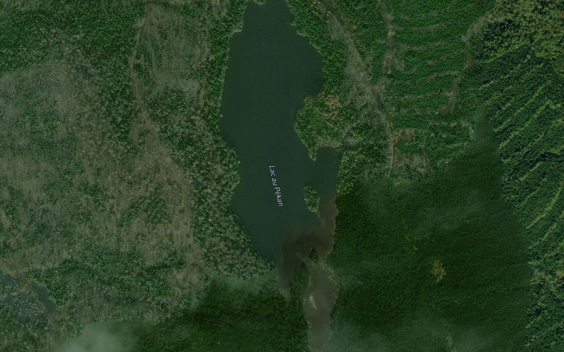 Satellite map of the Lac au Pekan