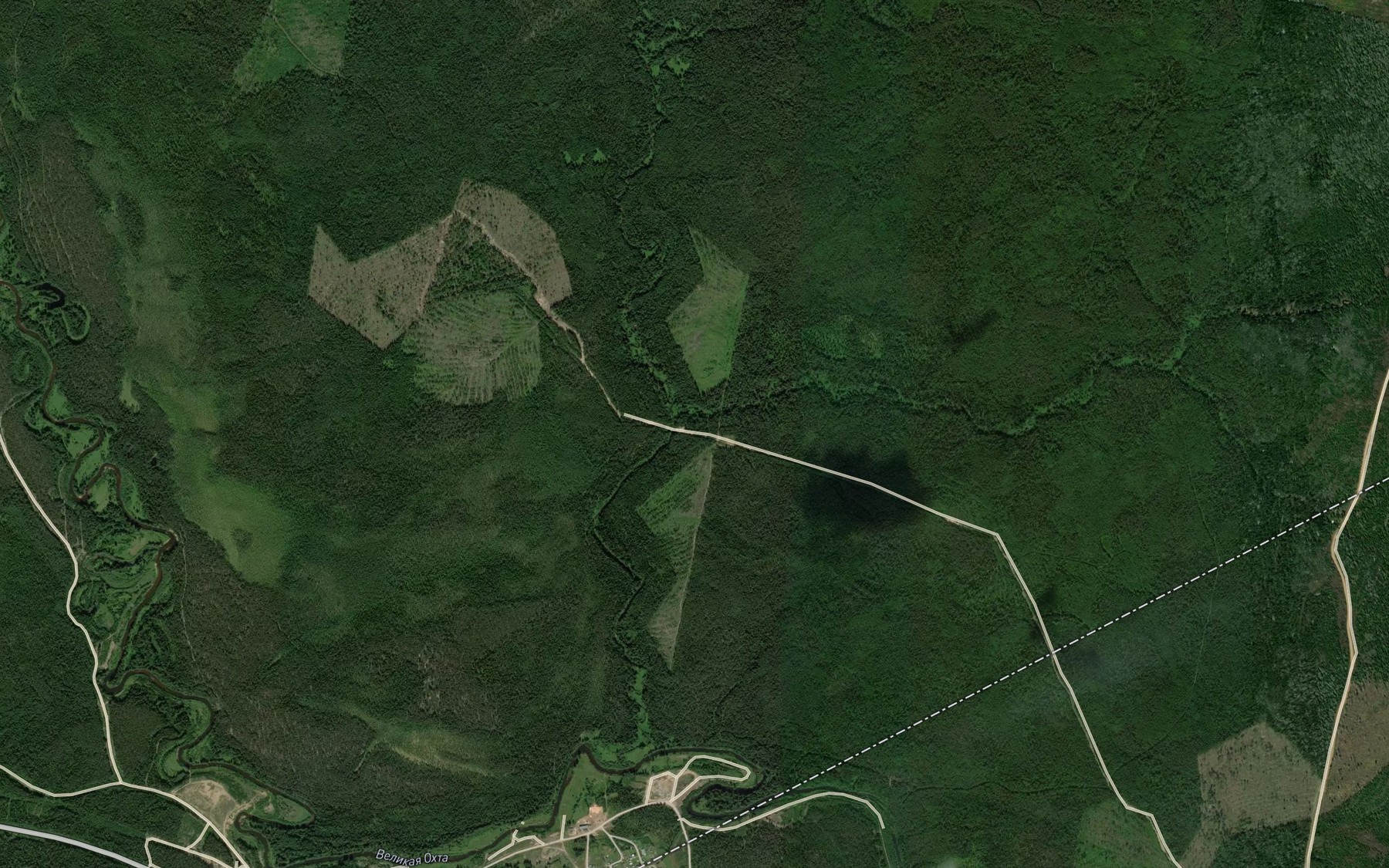 Satellite map of the Malaya Lundyuga