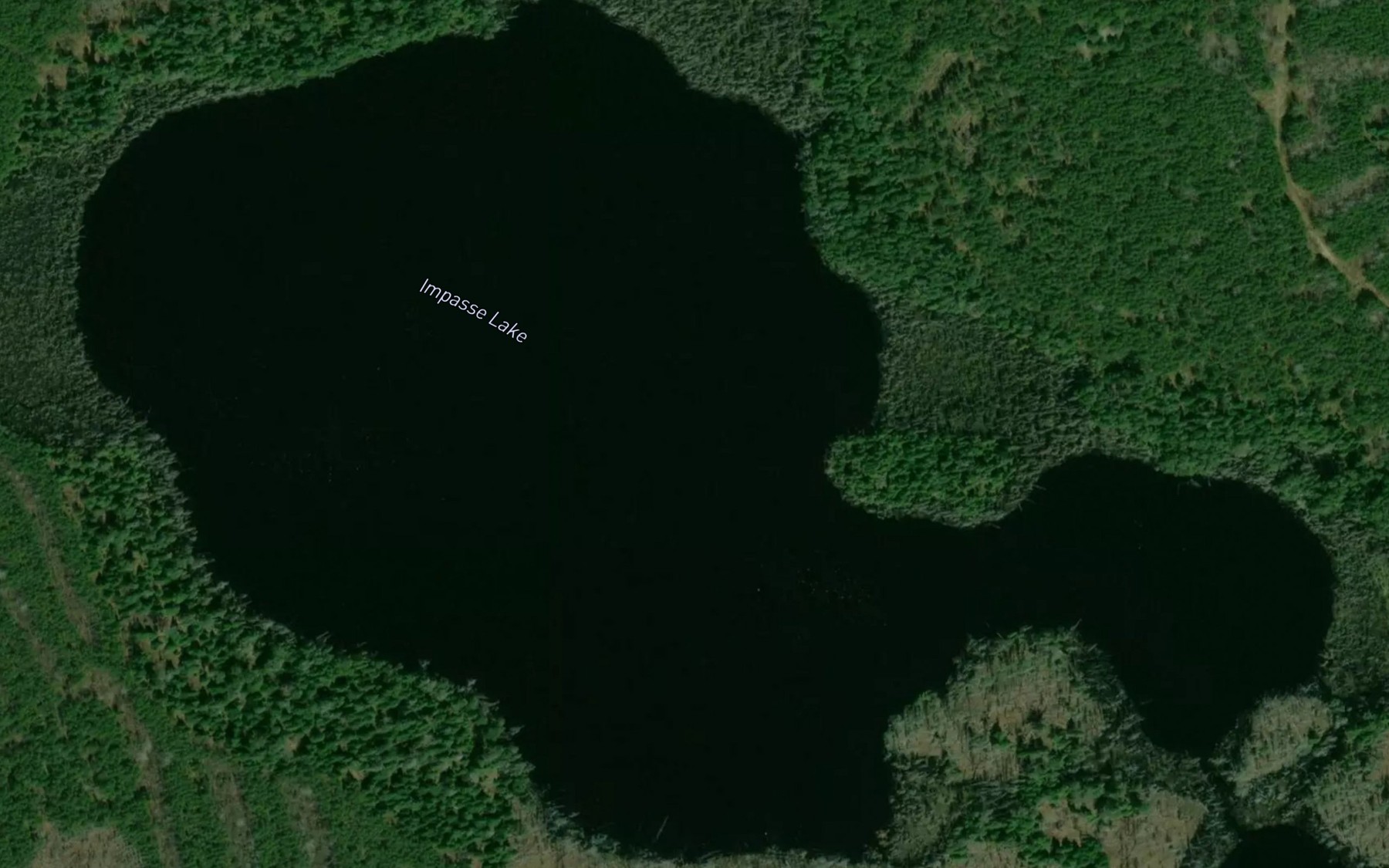Satellite map of the Impasse Lake