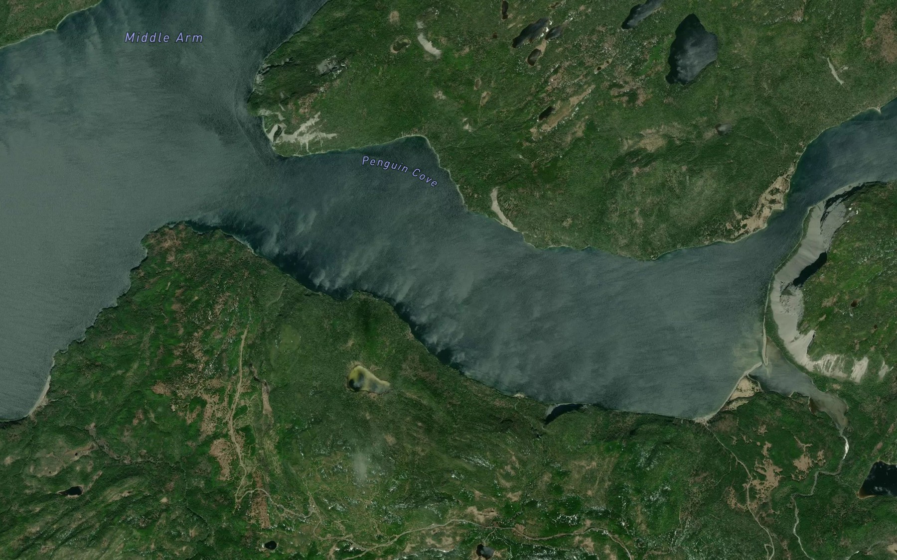 Satellite map of the Payne Brook