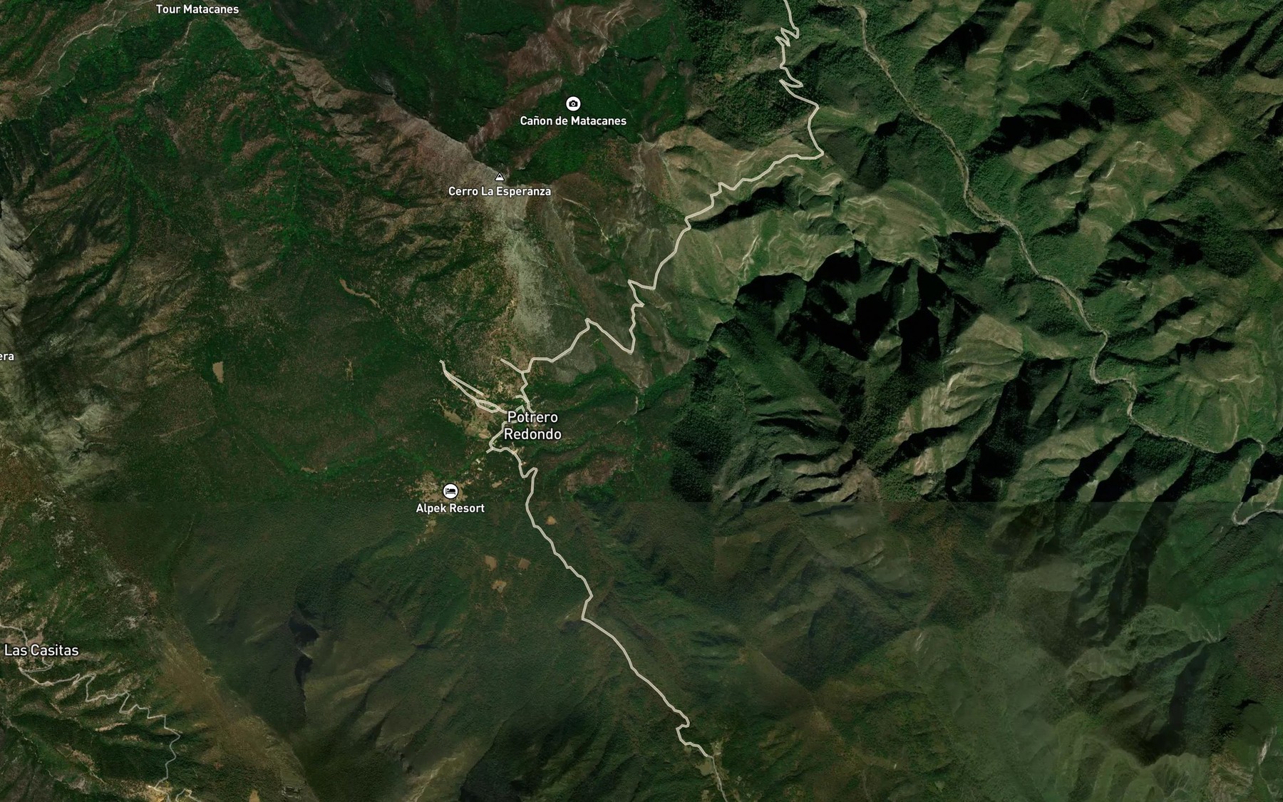 Satellite map of the Cascada de Chipitin