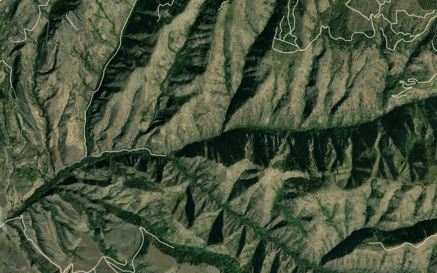 Satellite map of the Blacktail Creek