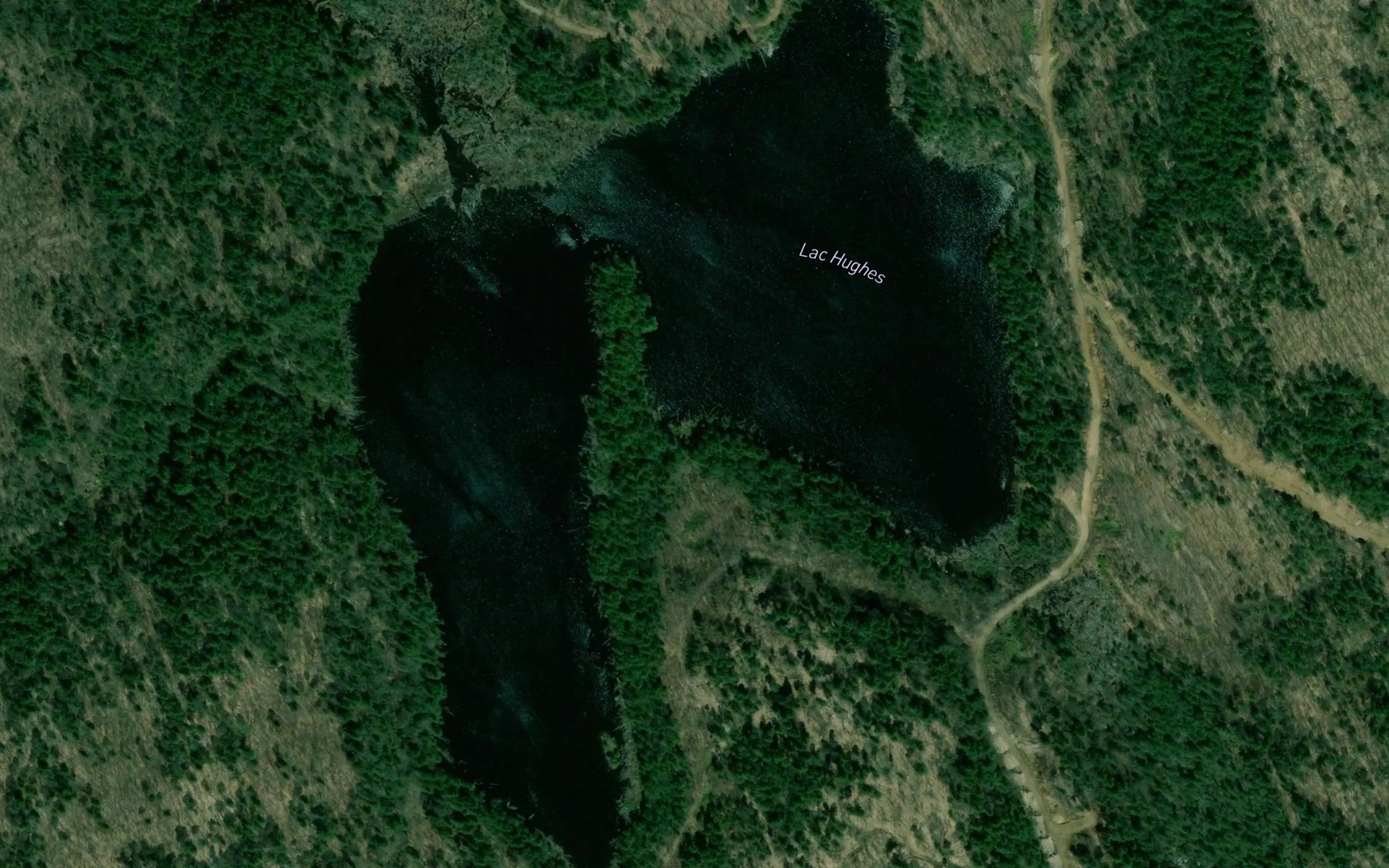 Satellite map of the Lac Hughes