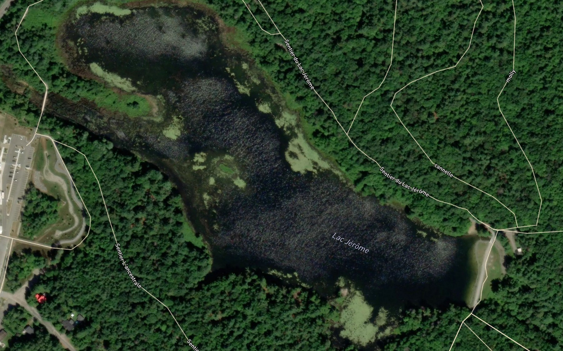 Satellite map of the Lac Jerome