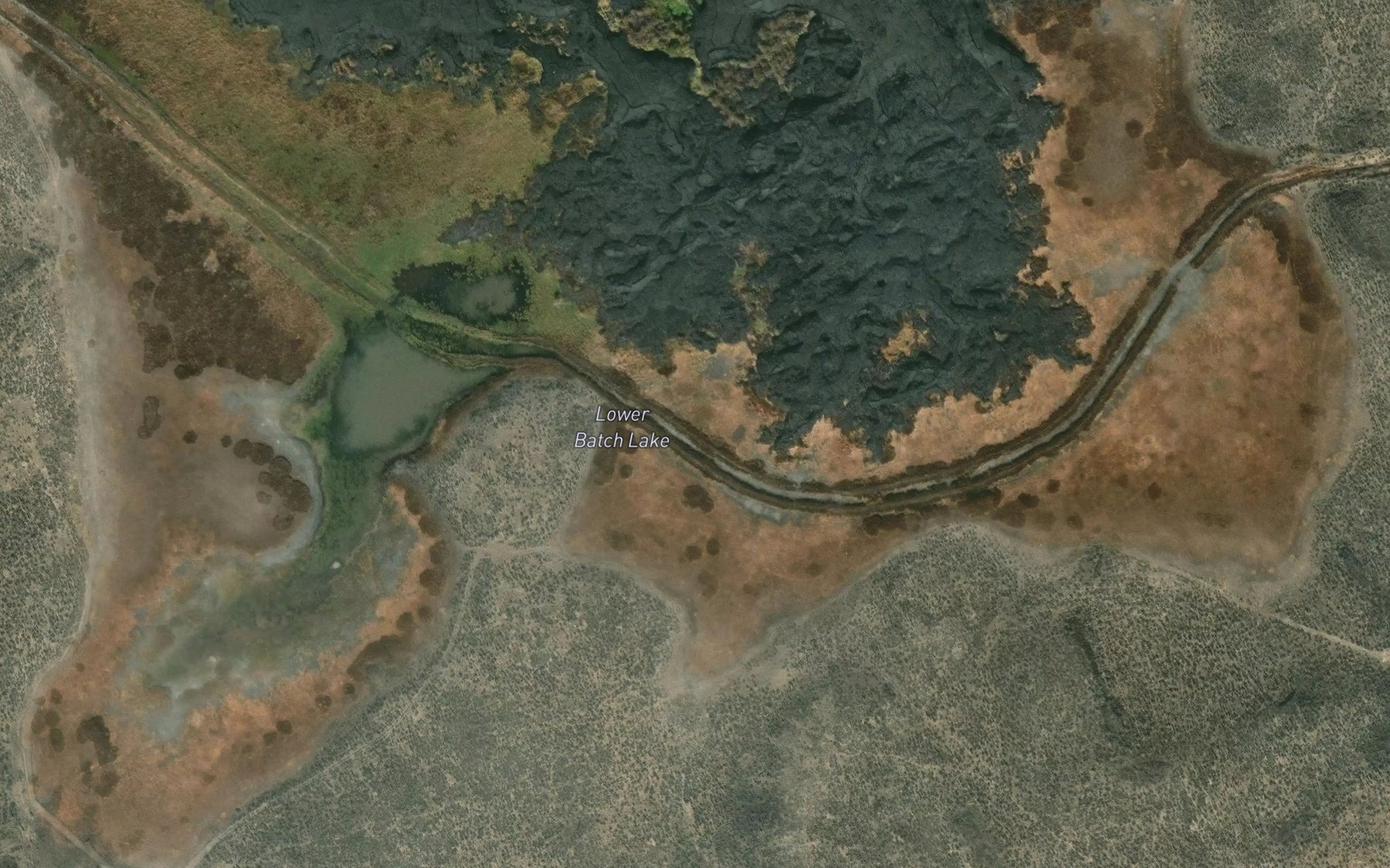 Satellite map of the Lower Batch Lake