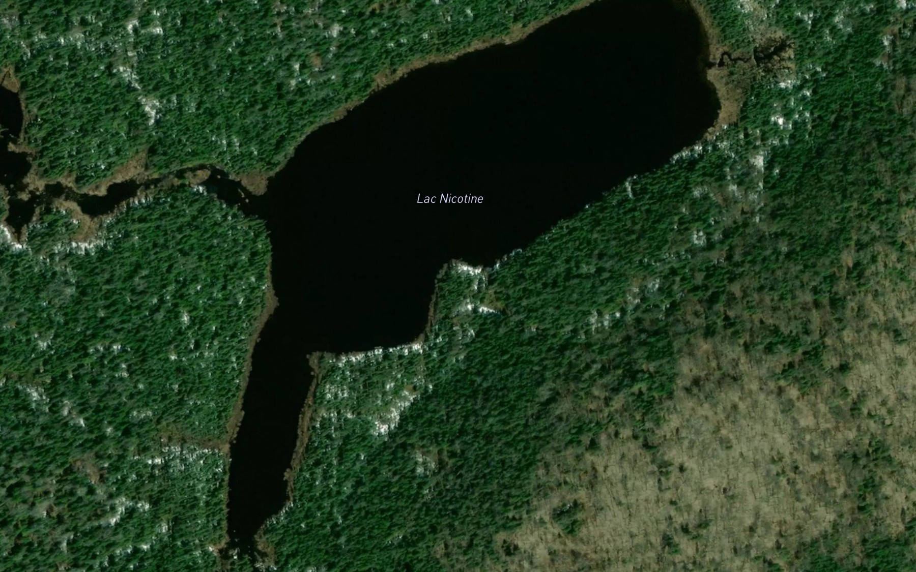 Satellite map of the Lac Nicotine
