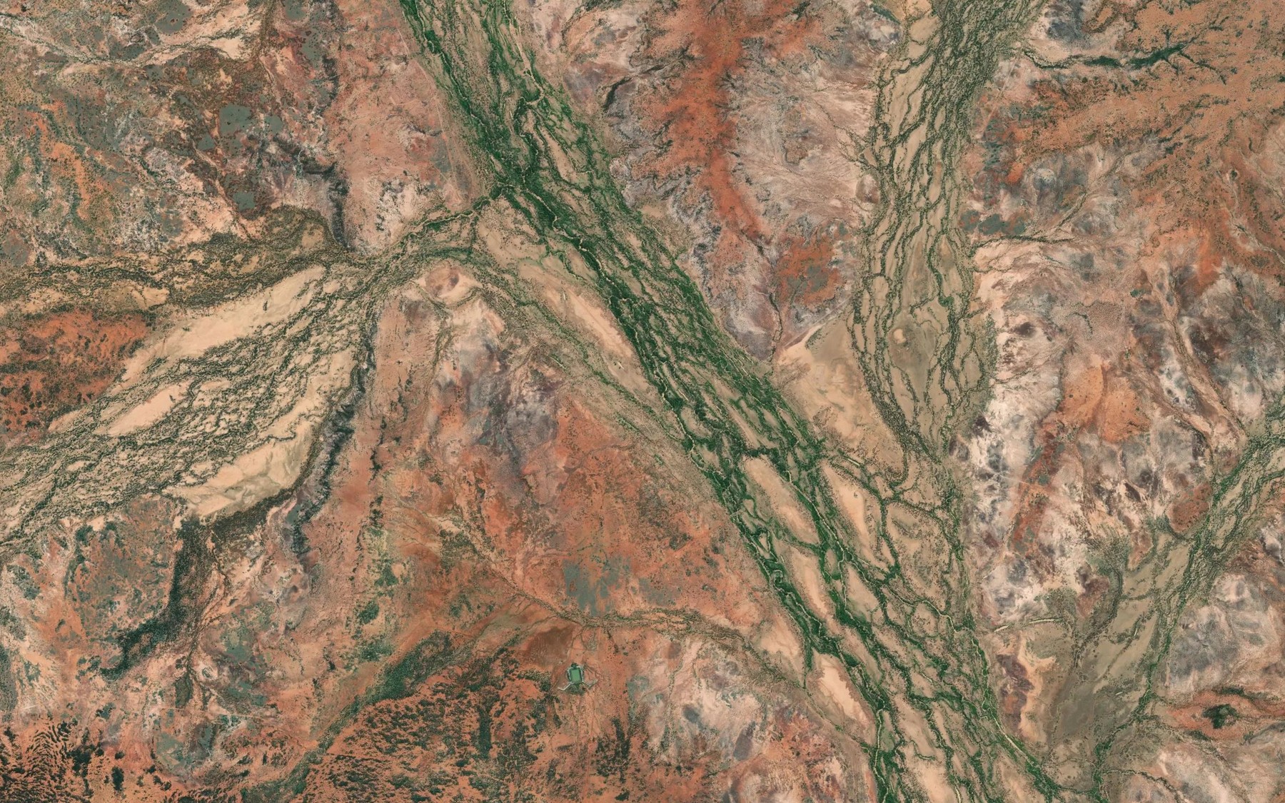 Satellite map of the Eight Mile Creek
