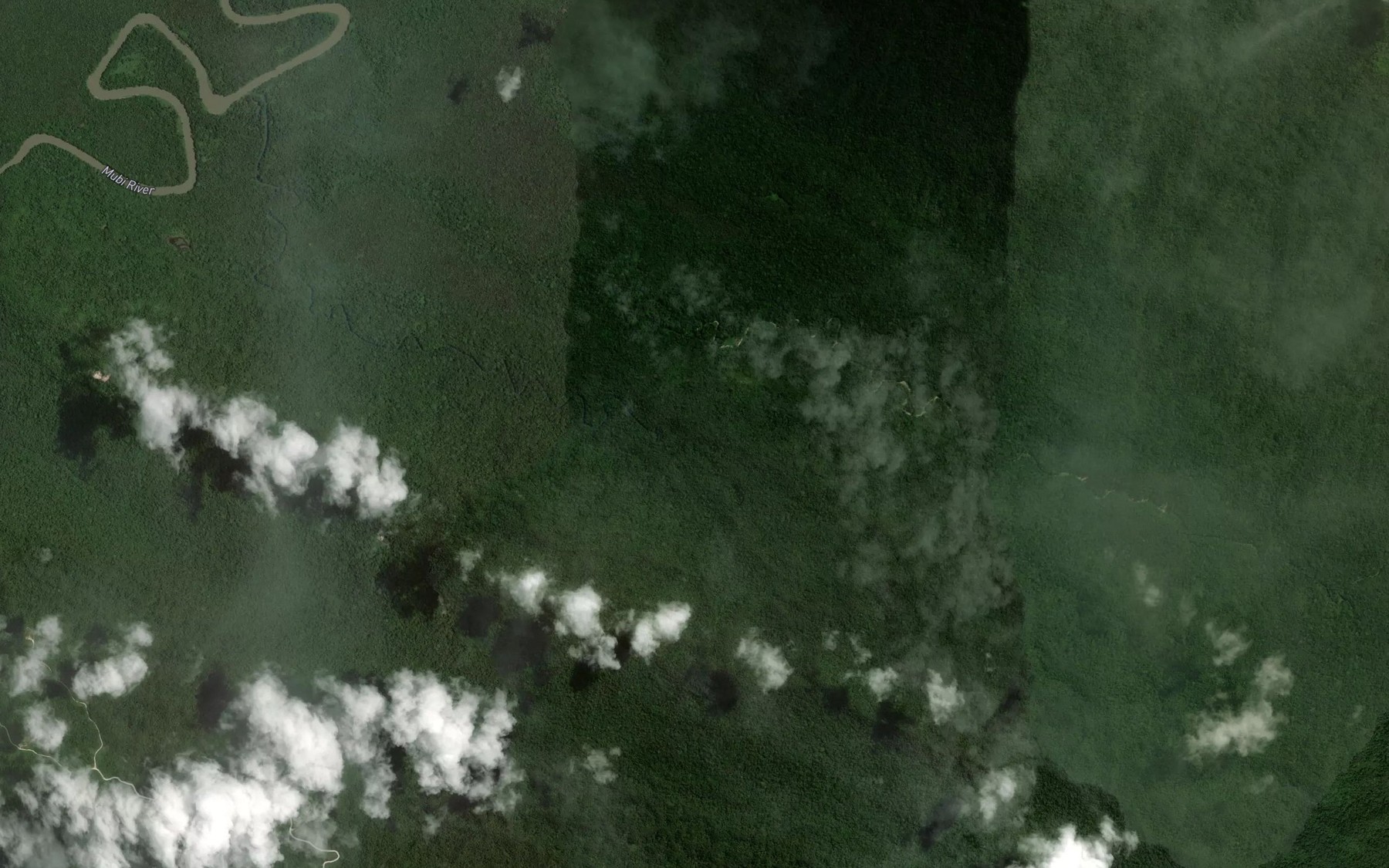 Satellite map of the Abaru Creek