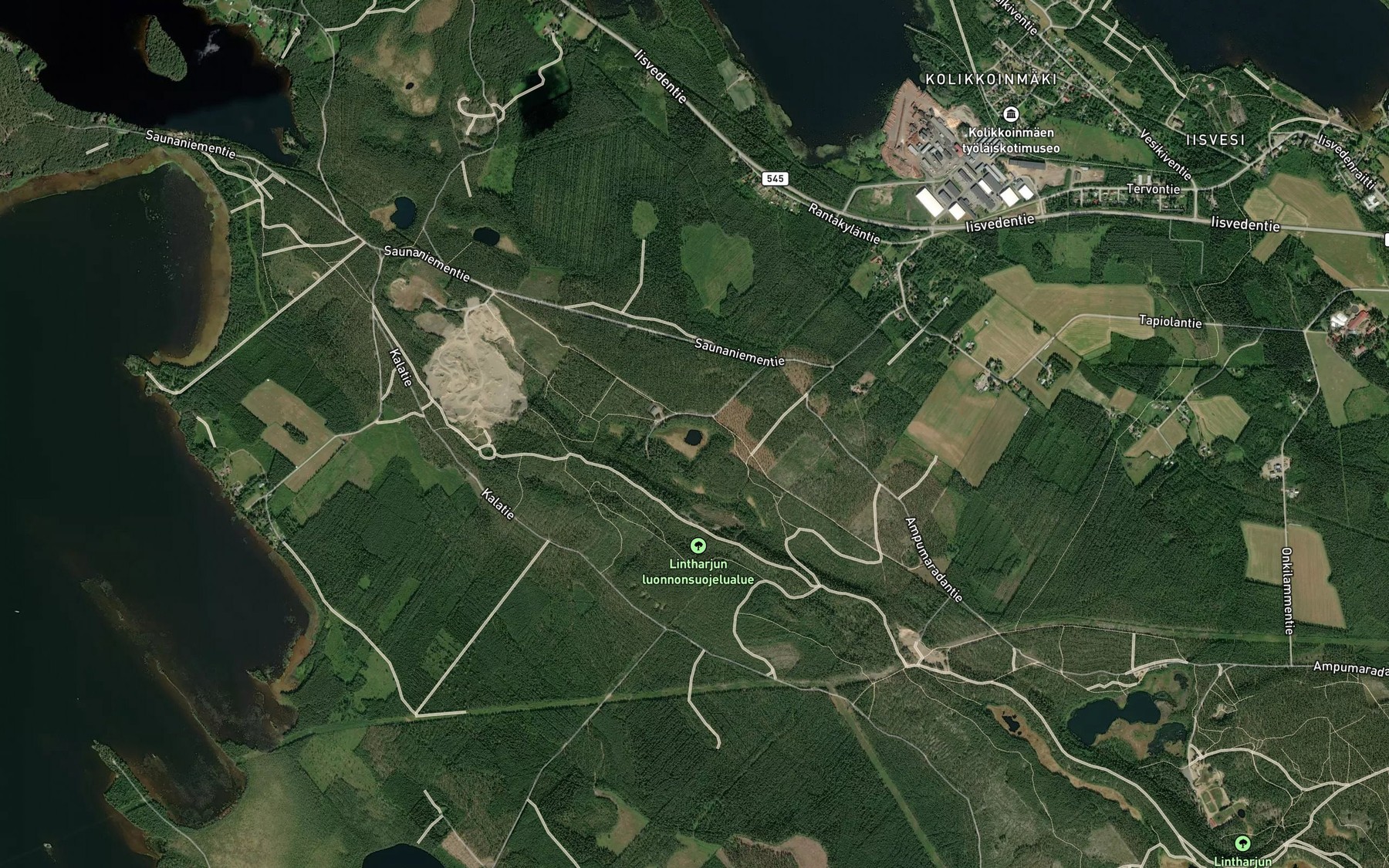 Satellite map of the Tolmuslampi