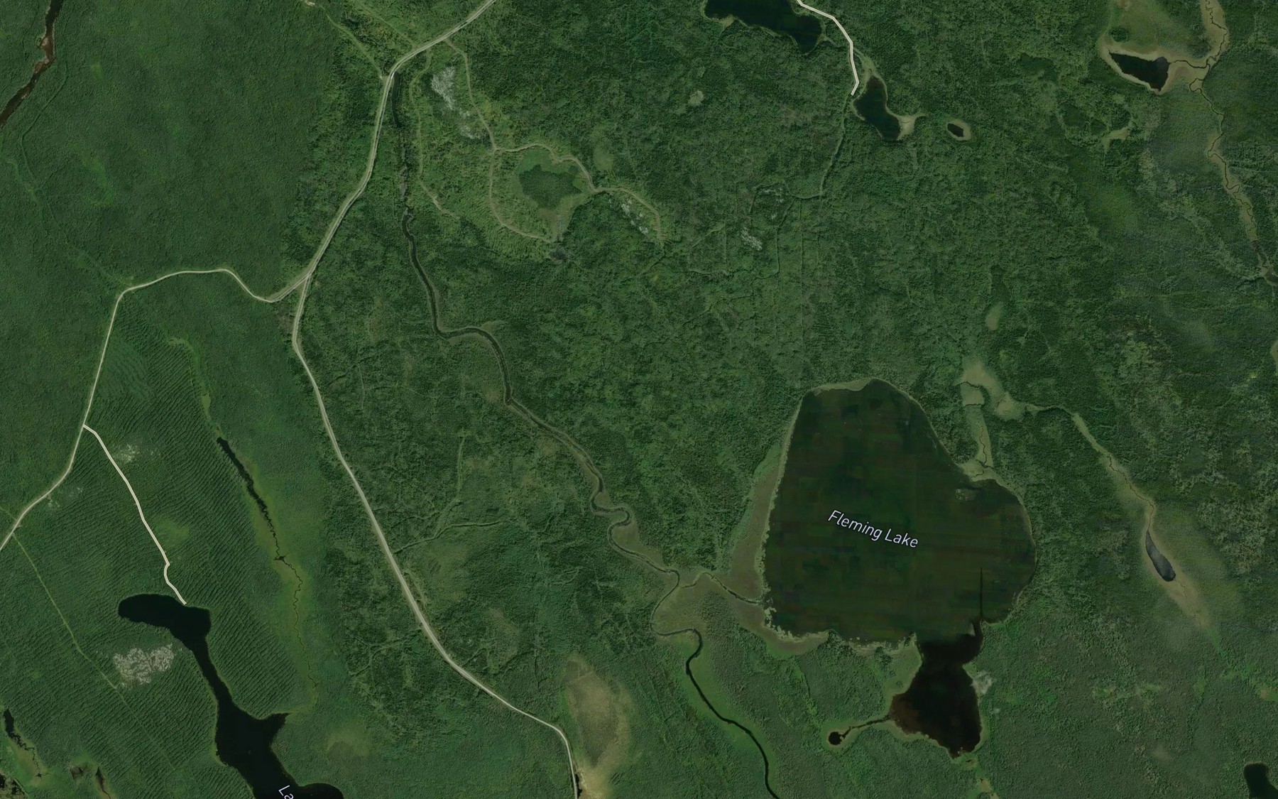 Satellite map of the Fleming Creek