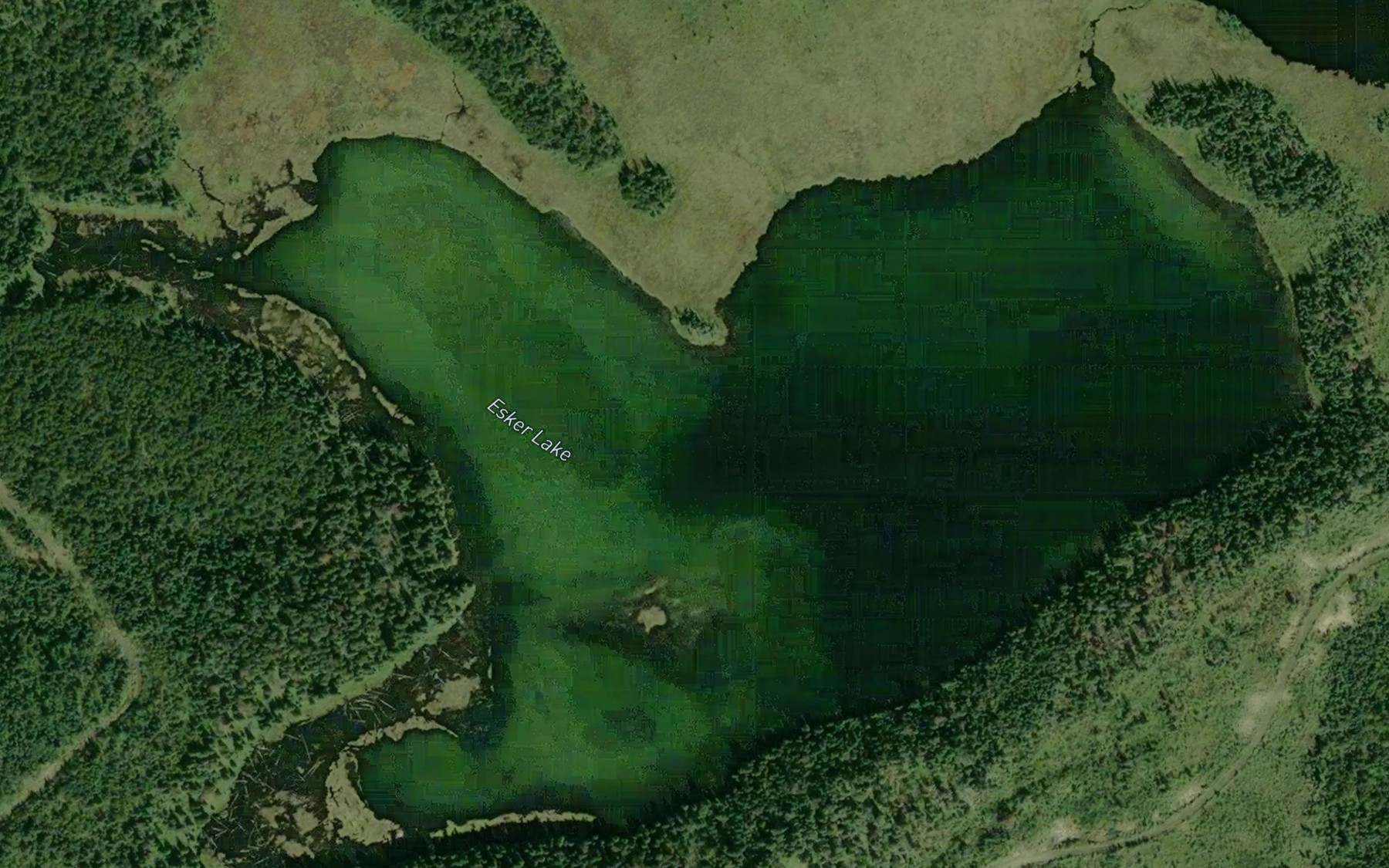 Satellite map of the Esker Lake