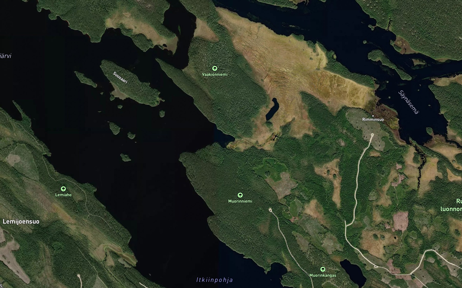 Satellite map of the Muorinpuro