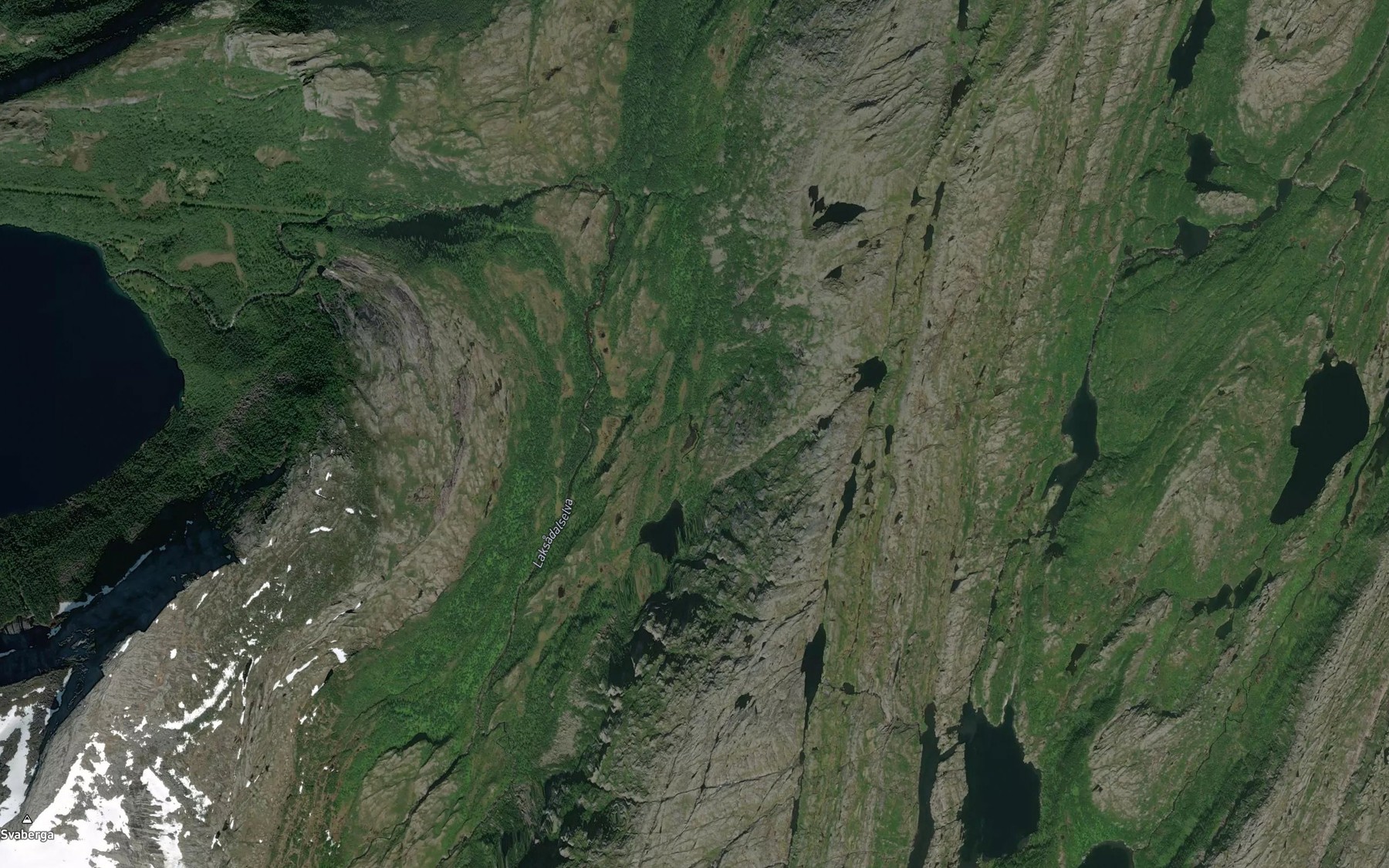 Satellite map of the Kvannstivatnet