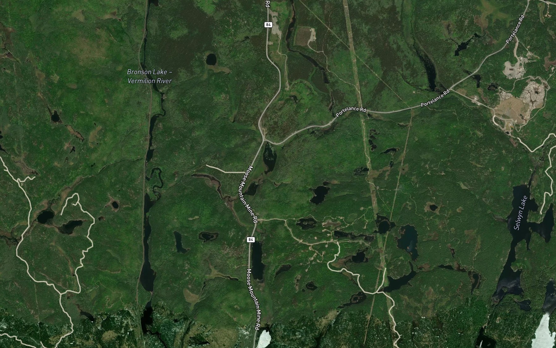 Satellite map of the Twin Lakes