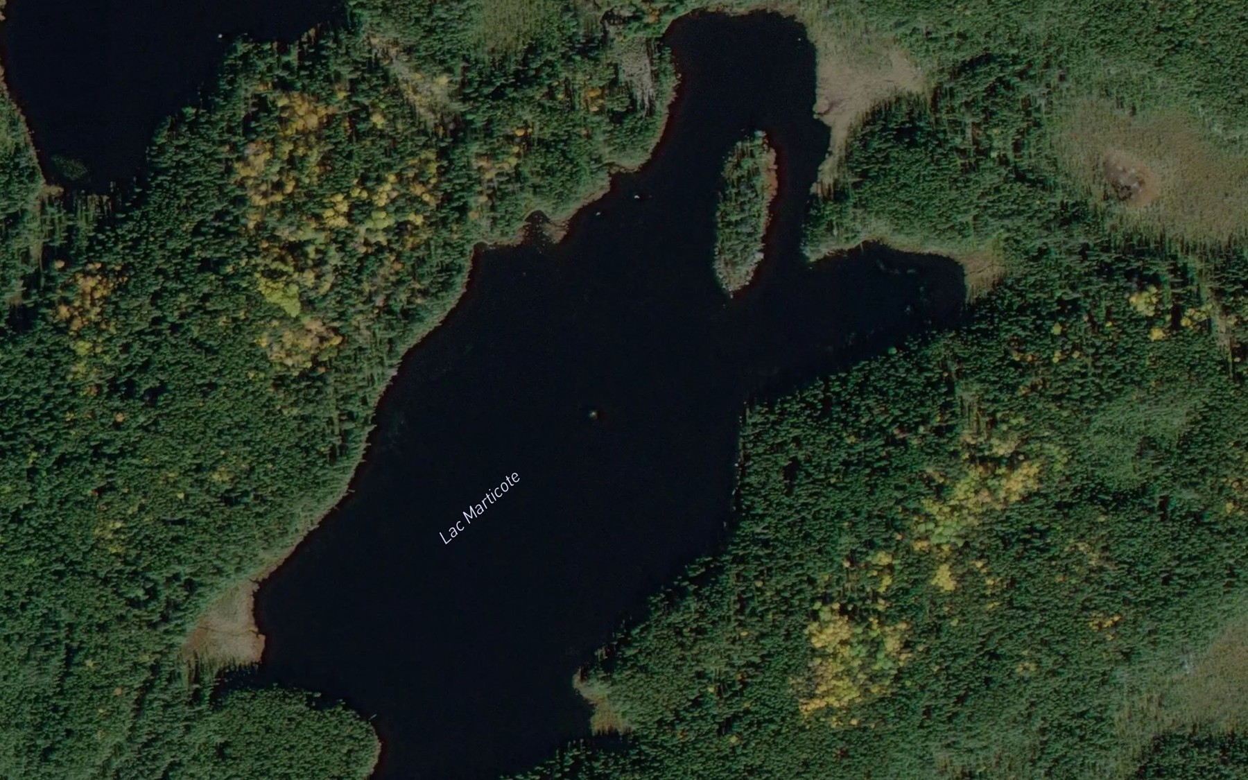 Satellite map of the Lac Marticote