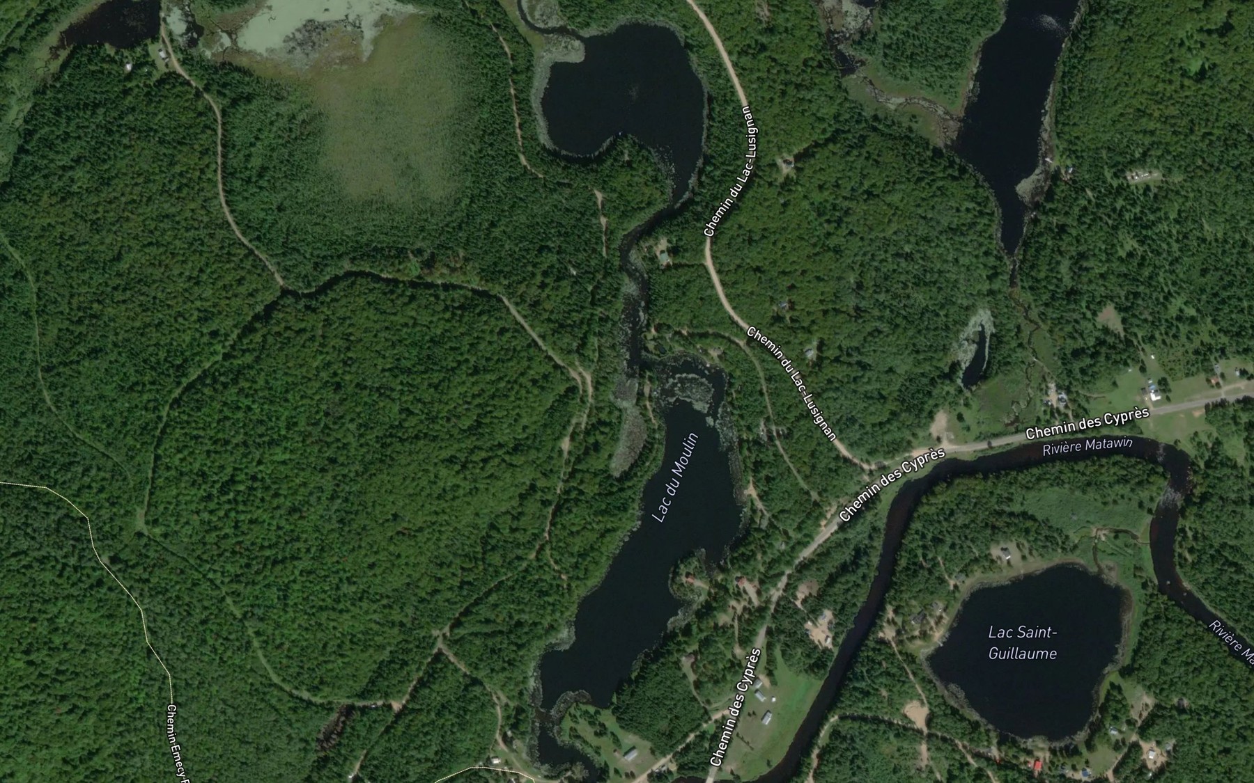 Satellite map of the Lac du Moulin