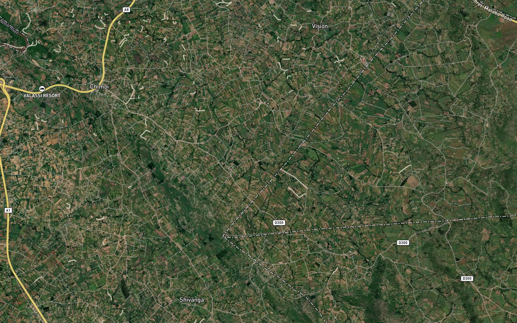 Satellite map of the Shivotio