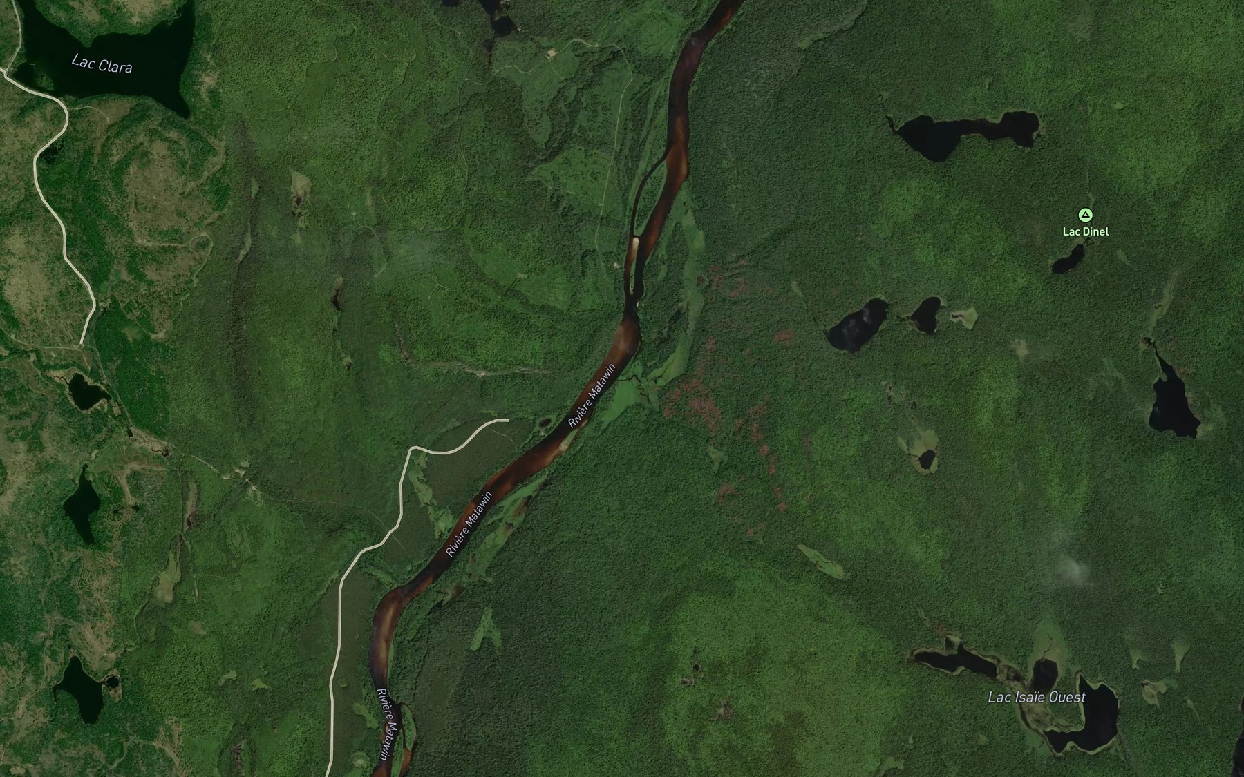 Satellite map of the Ruisseau d'Isaie
