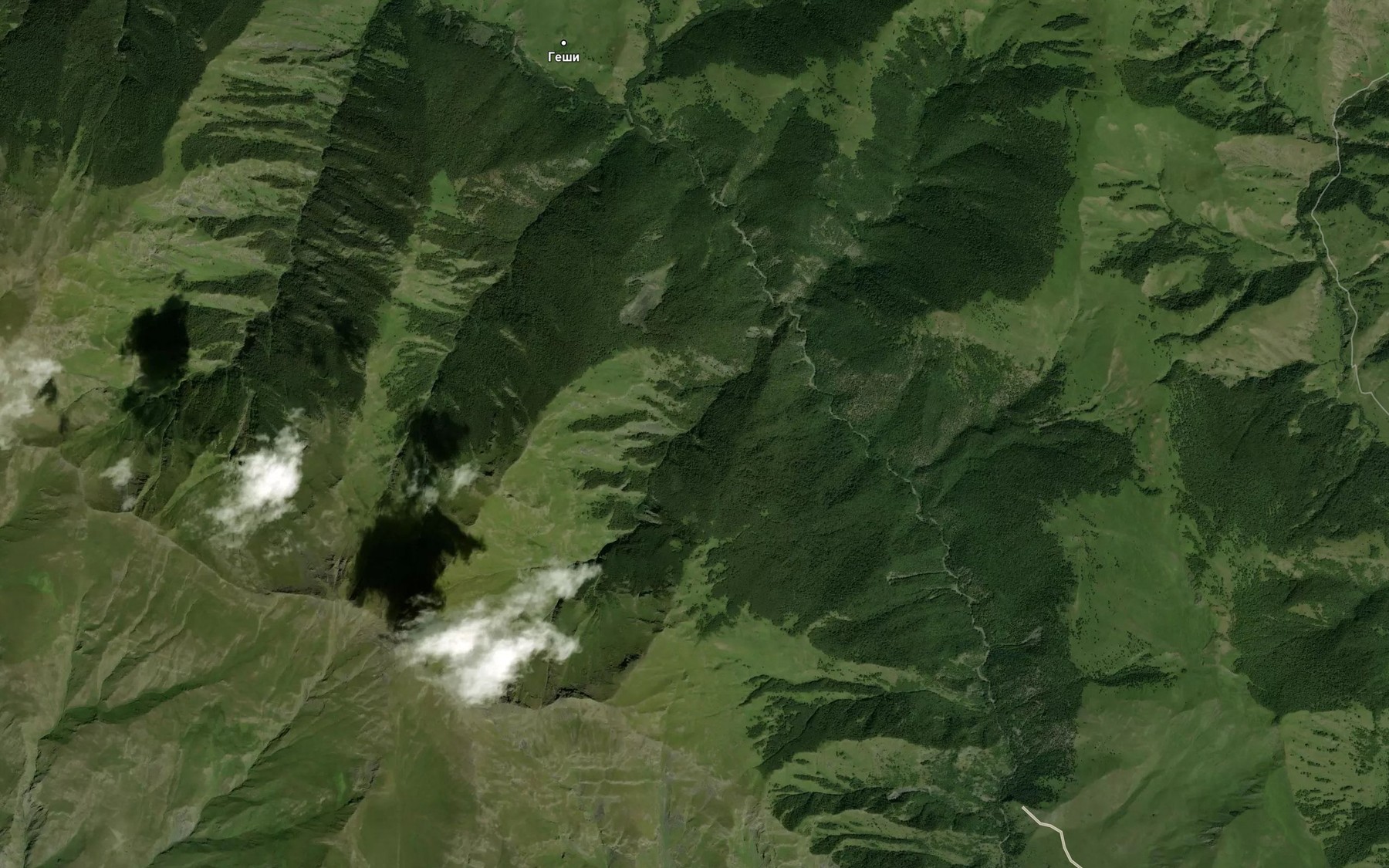 Satellite map of the Ushchel'ye Mushiku