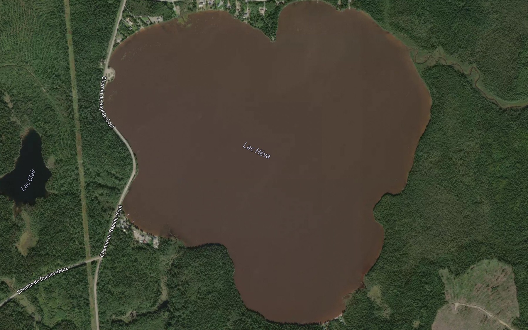 Satellite map of the Lac Heva