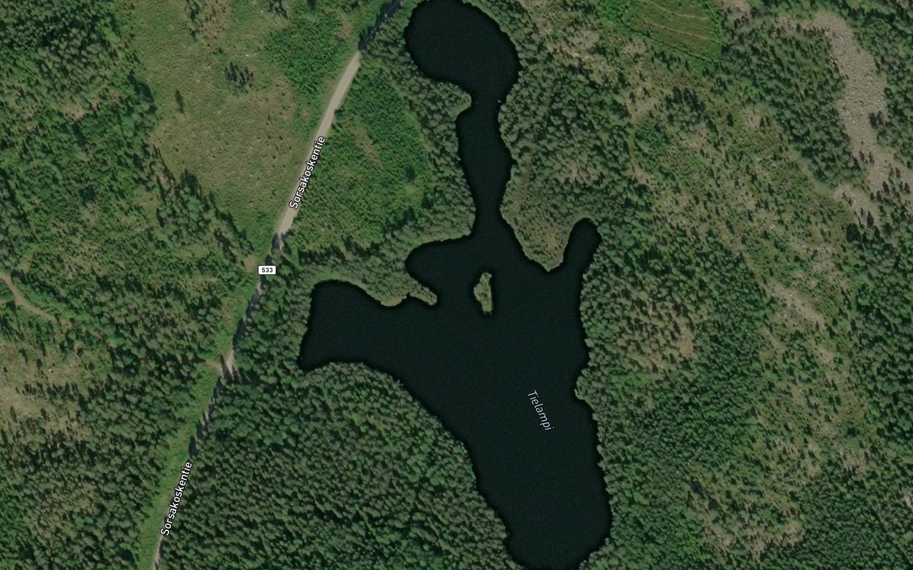 Satellite map of the Tielampi