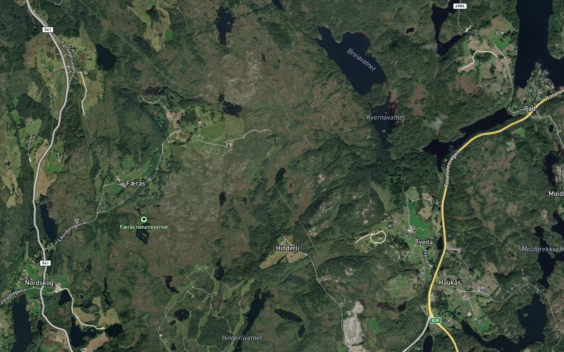 Satellite map of the Anestjorna
