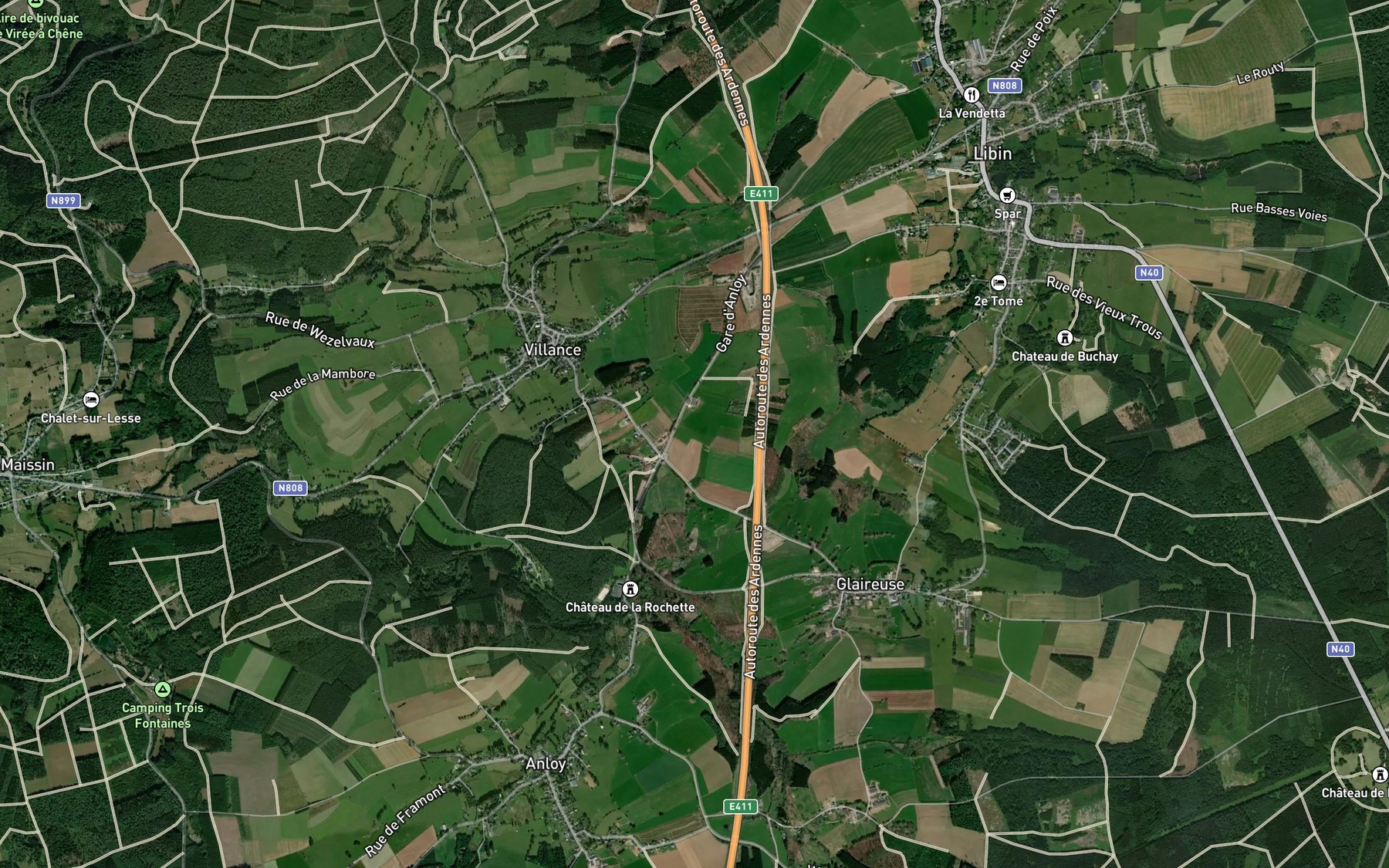 Satellite map of the Gros Bi