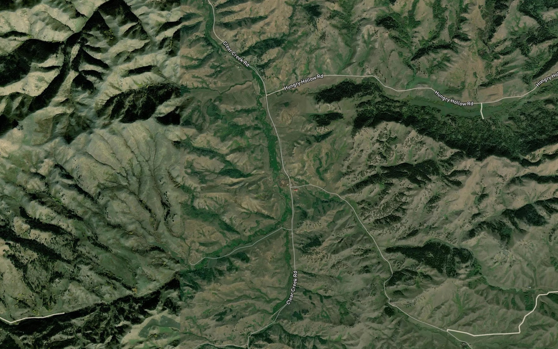 Satellite map of the East Fork Clear Creek