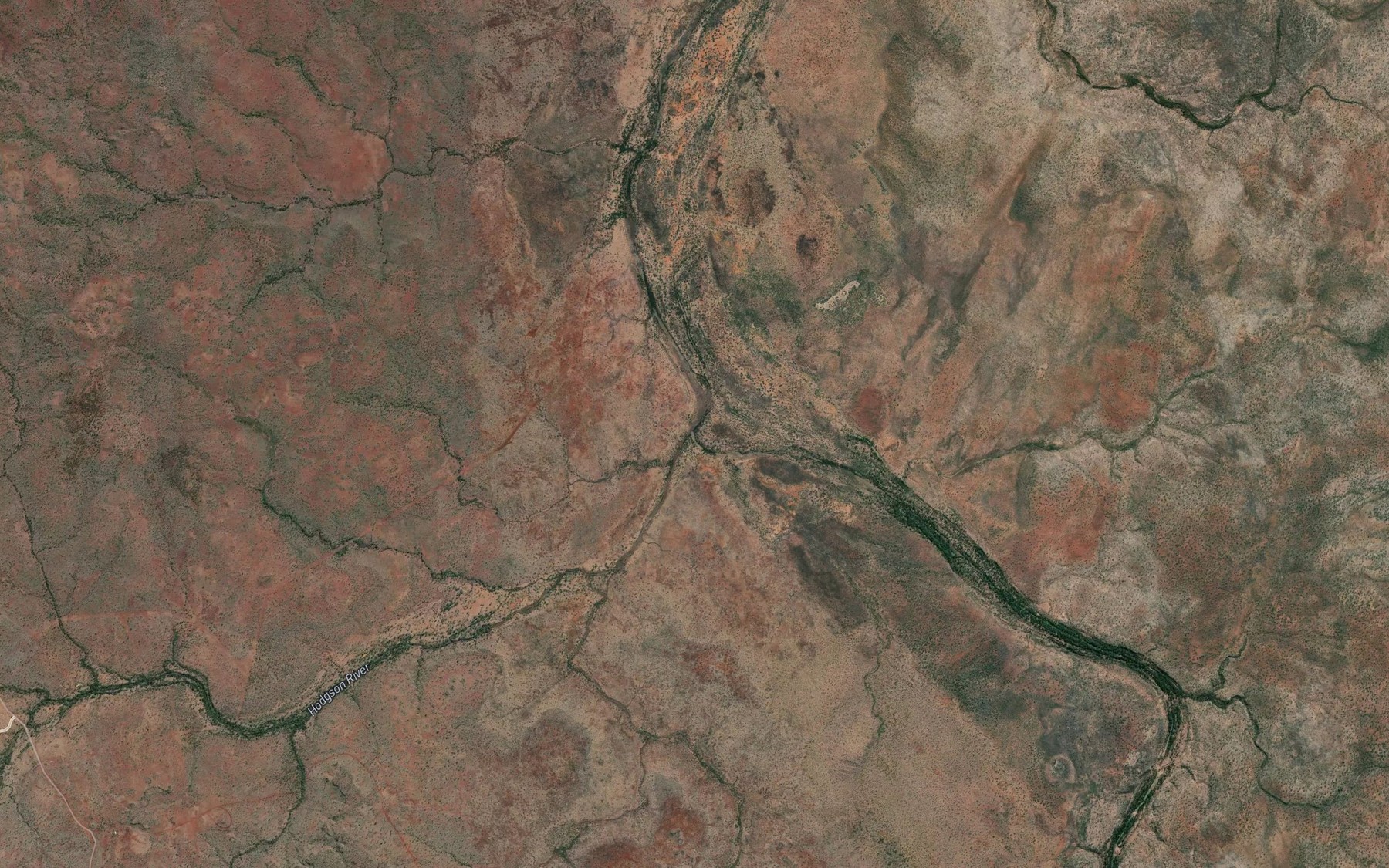 Satellite map of the Charley Creek